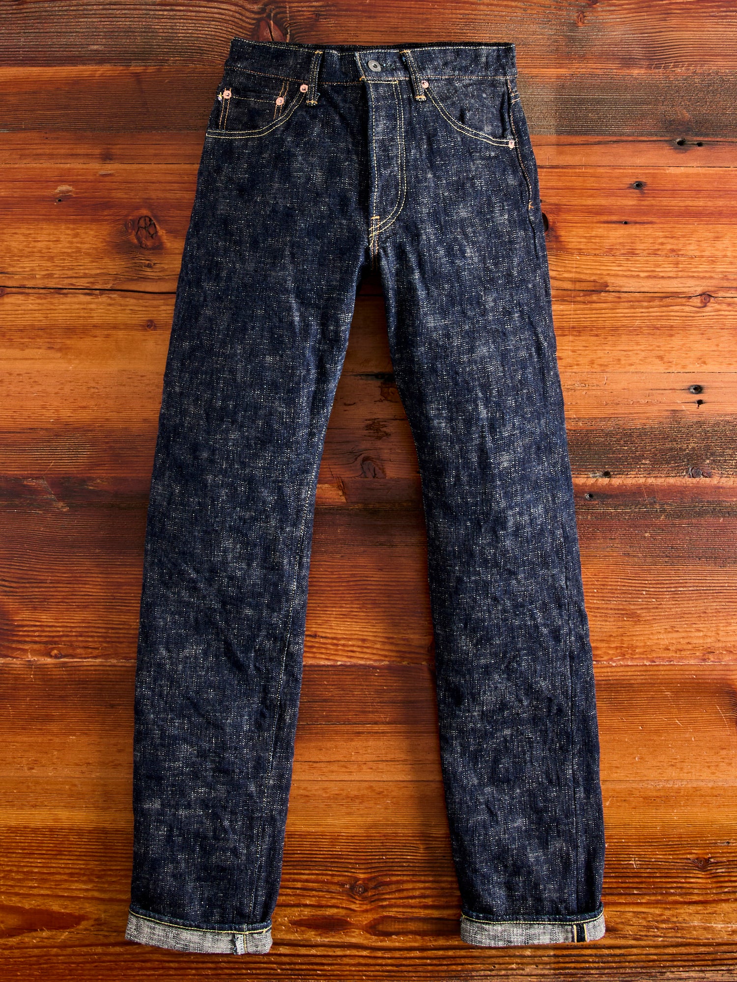 246 "Kasuri" 17oz Slub Selvedge Denim - Clean Straight Fit - Image 2