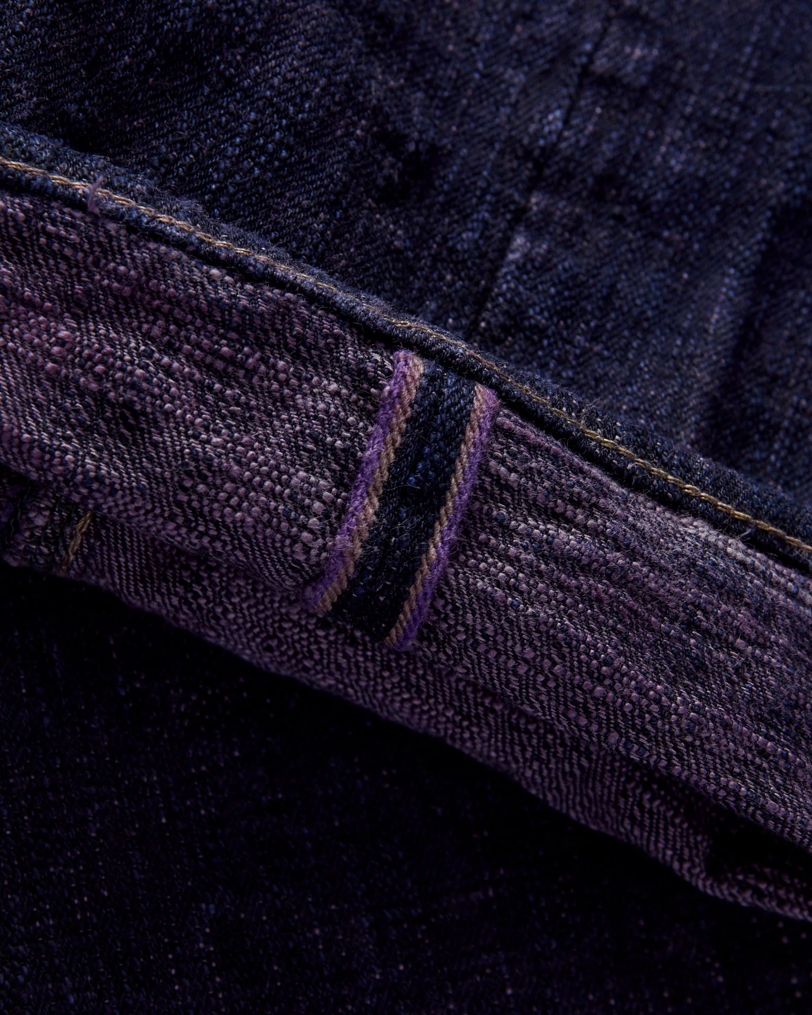277-Bumpy "Murasaki Purple Overdye" 17oz Selvedge Denim - Just-Right Straight Fit - Image 2