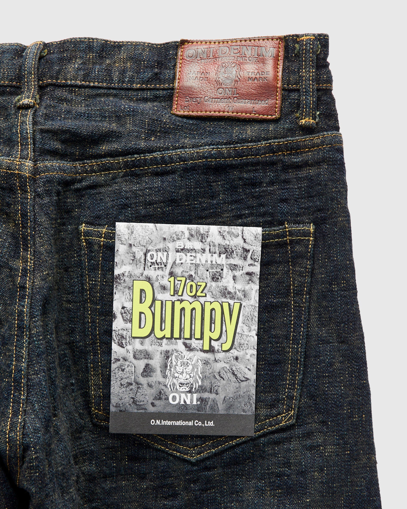 277-Bumpy "Oudo Ochre Overdye" 17oz Selvedge Denim - Just-Right Straight Fit - Image 5