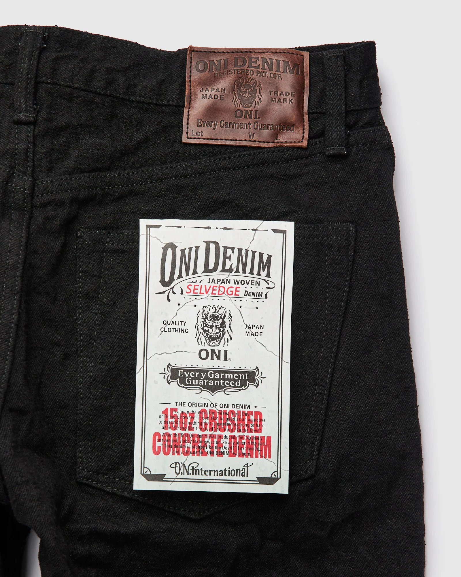 288CCD-BKBK "Crushed Concrete Black" 15oz Selvedge Denim - Classic Straight Fit - Image 4