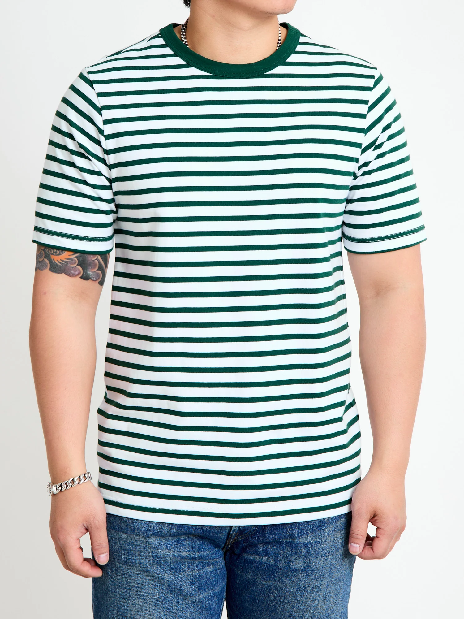 2M14 "Good Originals" 6.8oz Relaxed T-Shirt in Green/White - Image 2