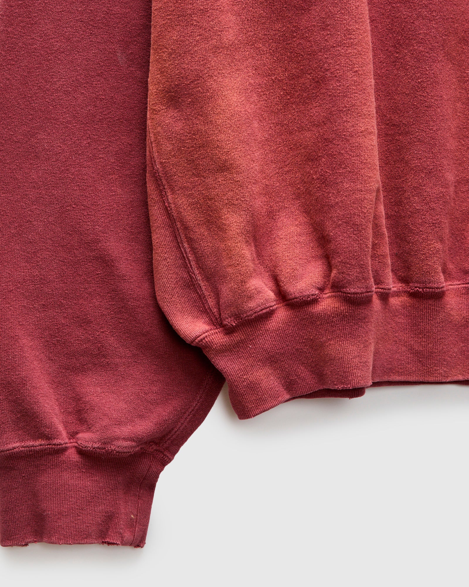 "3-Fly" Special Finish Fleece Crewneck in Bordeaux - Image 6