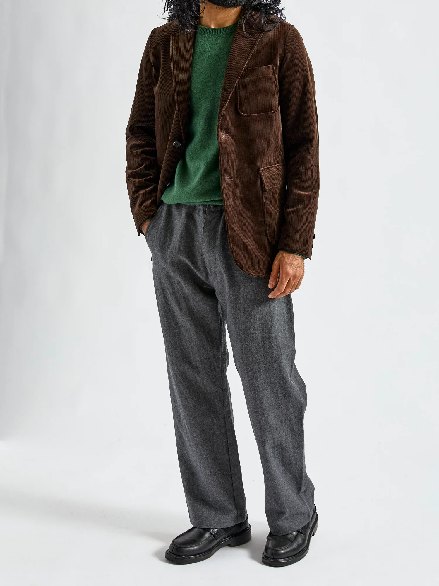 3B Comfort Corduroy Jacket in Dark Brown - Image 13