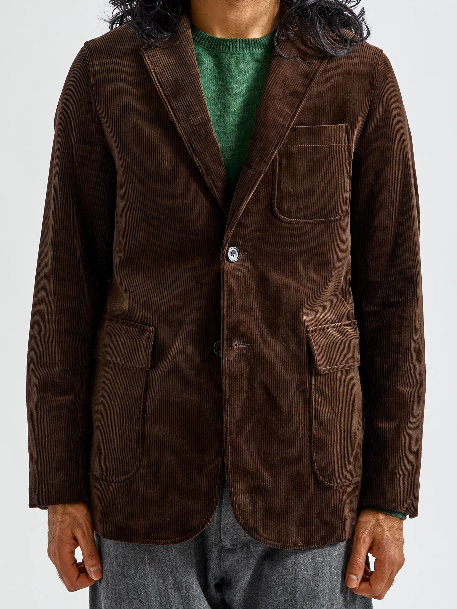 3B Comfort Corduroy Jacket in Dark Brown - Image 2