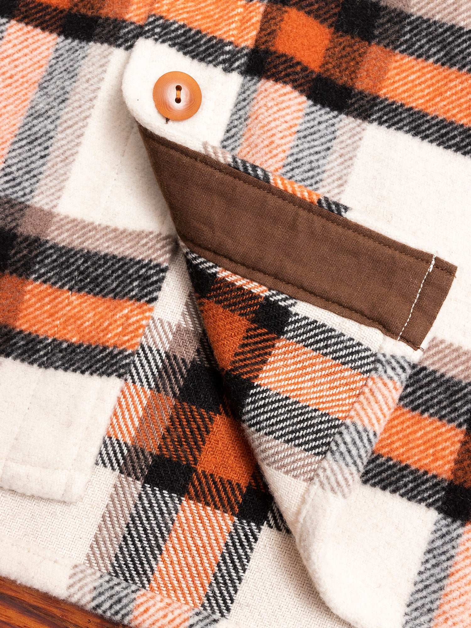 Big Check CPO Shirt in Orange - Image 7