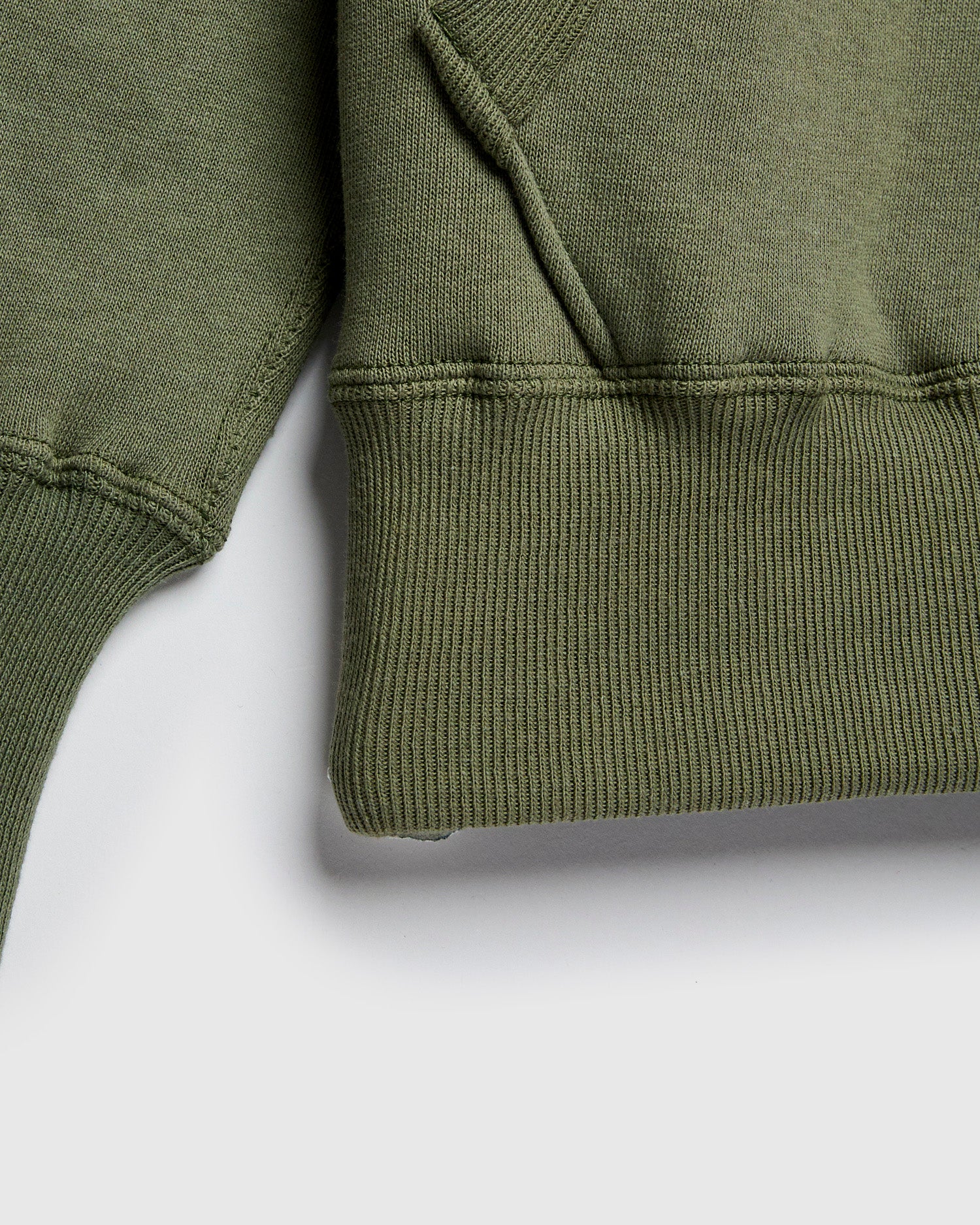 450 Loopwheel Hoodie in OD Green - Image 4
