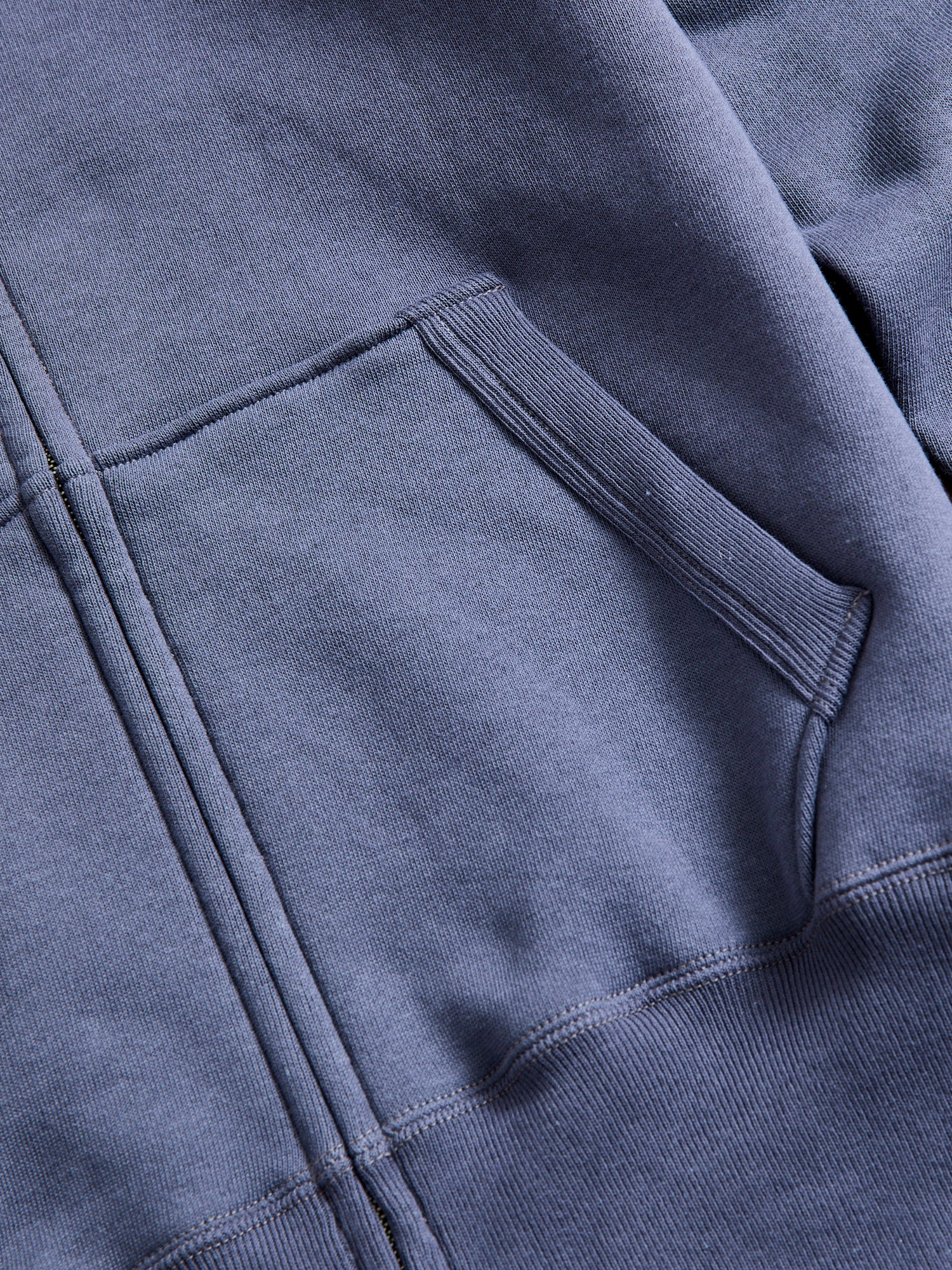 451 Loopwheel Zip Hoodie in Navy - Image 5
