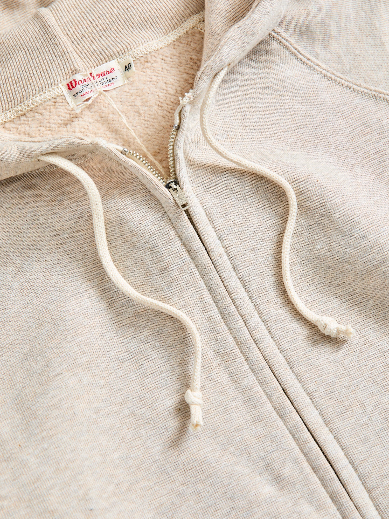 451 Loopwheel Zip Hoodie in Oatmeal - Image 4