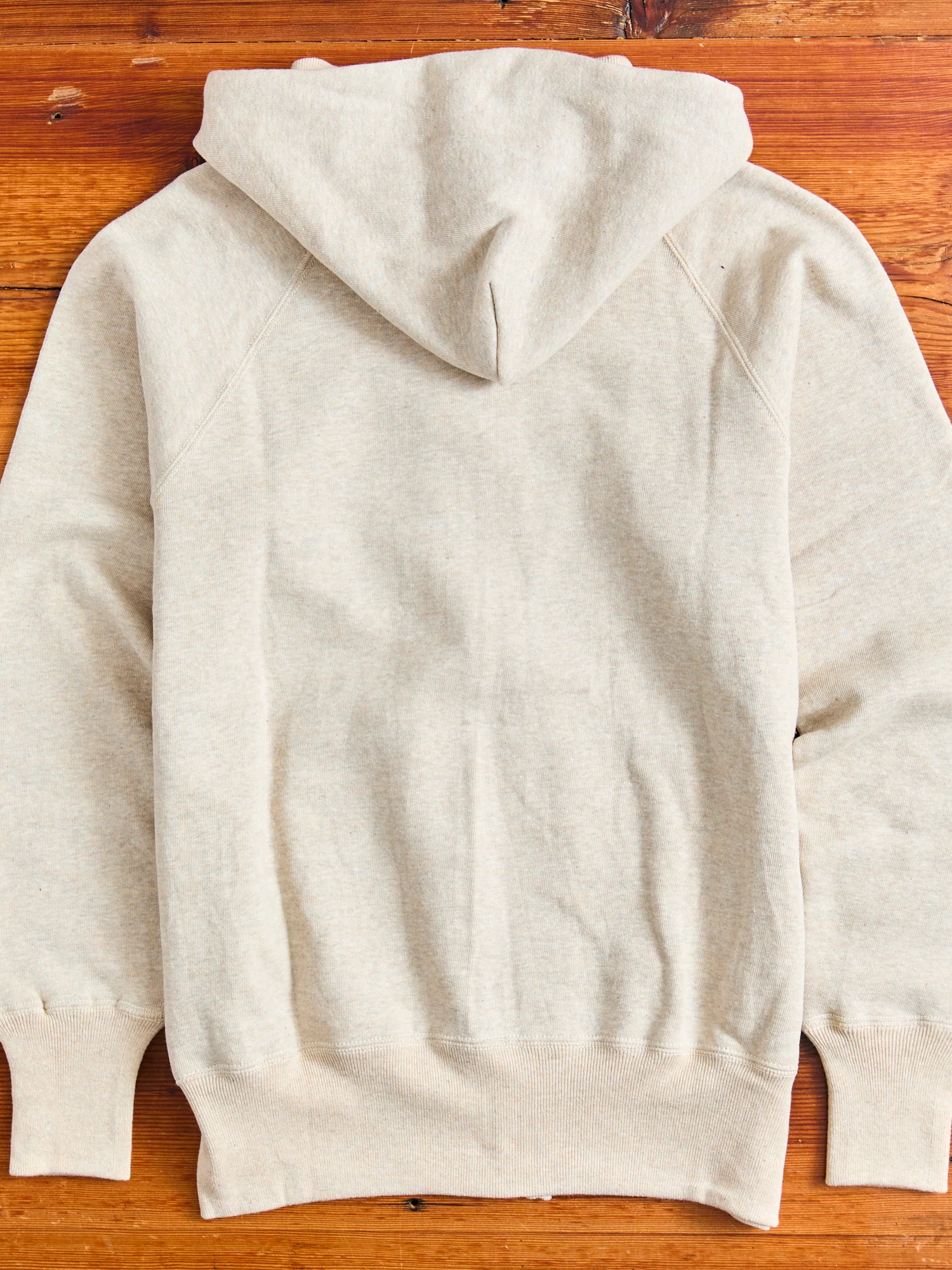 451 Loopwheel Zip Hoodie in Oatmeal - Image 9