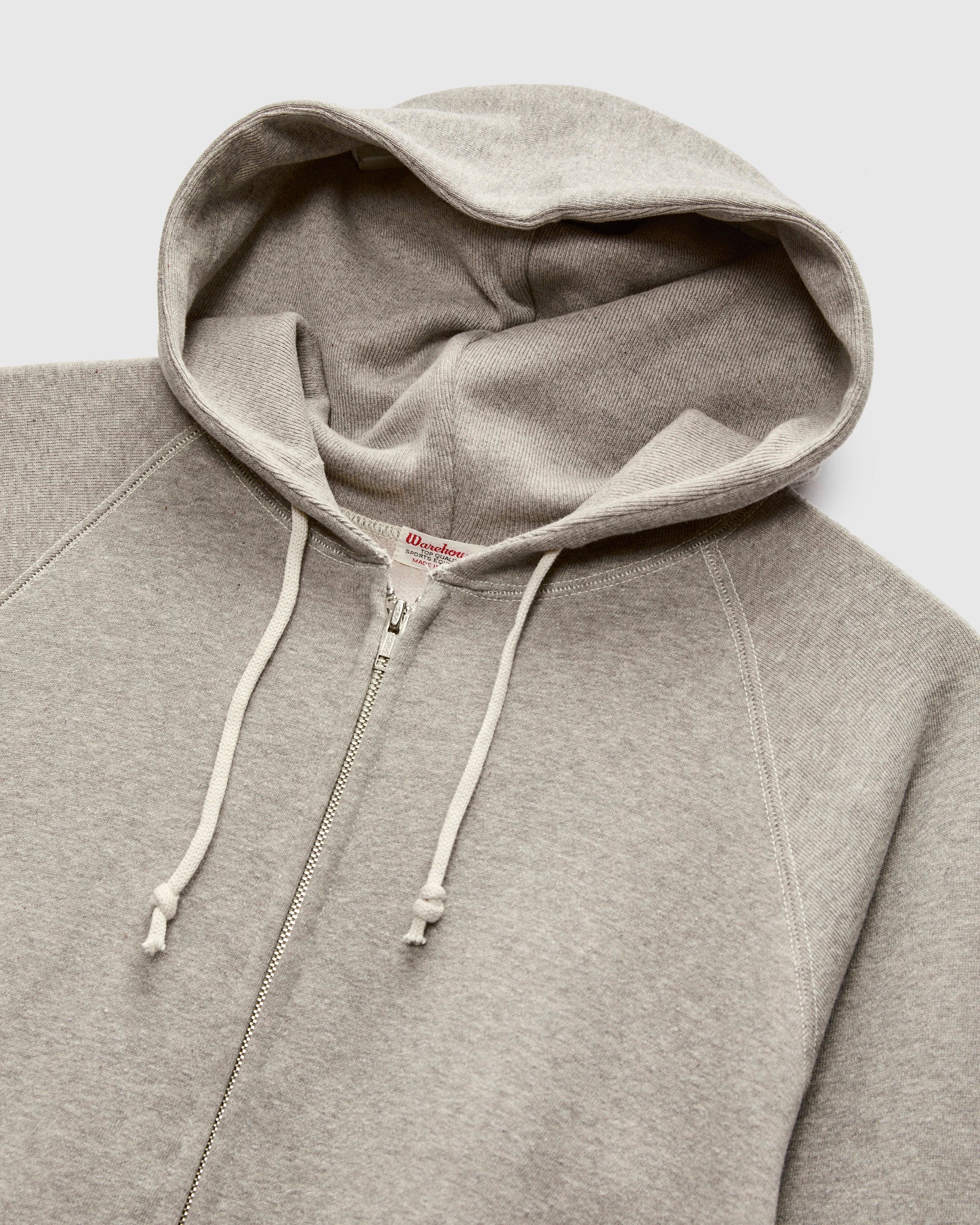 496 Freedom Sleeve Zip Hoodie in Heather Grey - Image 3