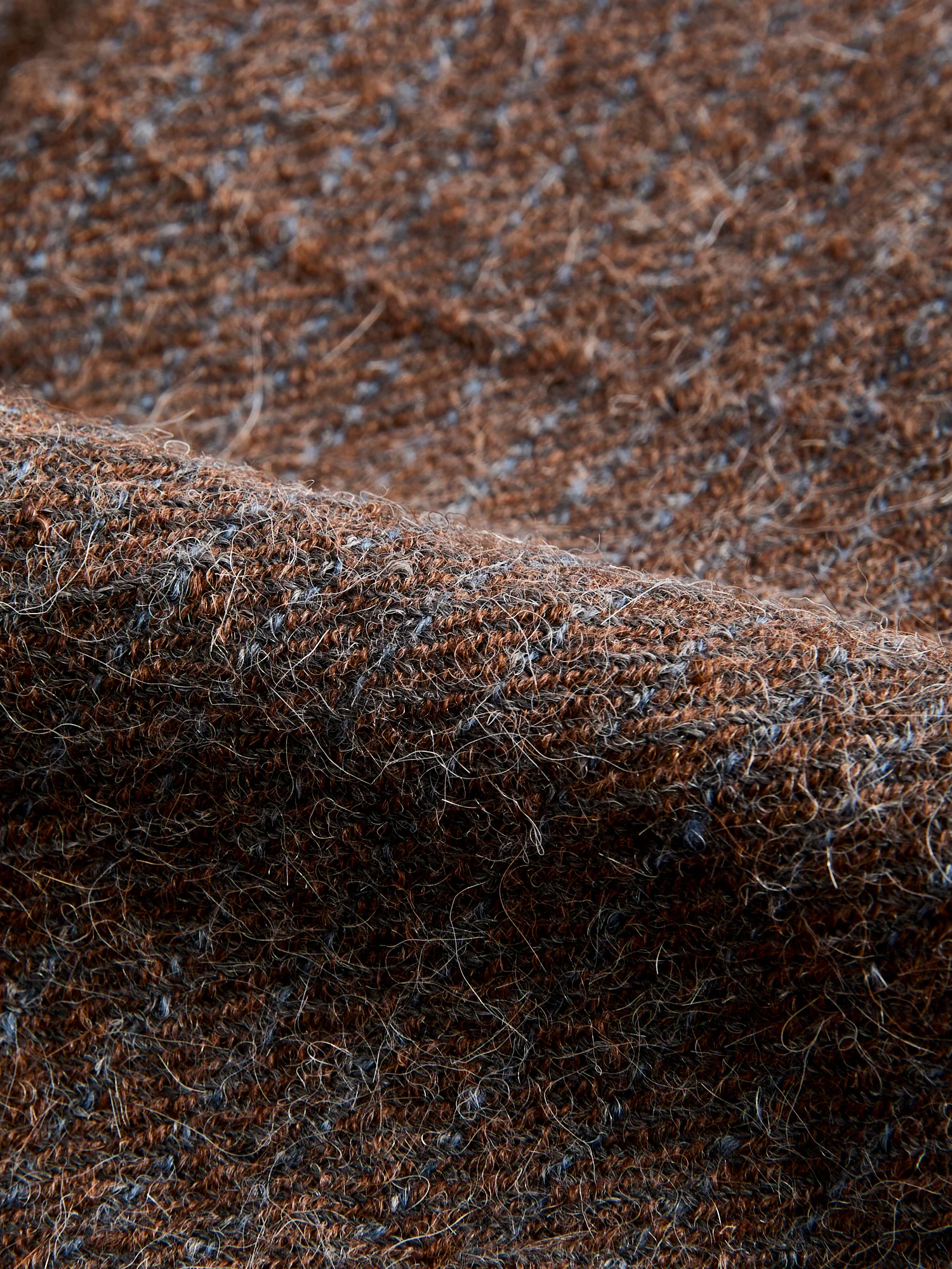 4B Cuffs Alpaca Tweed Jacket in Brown Stripe - Image 9