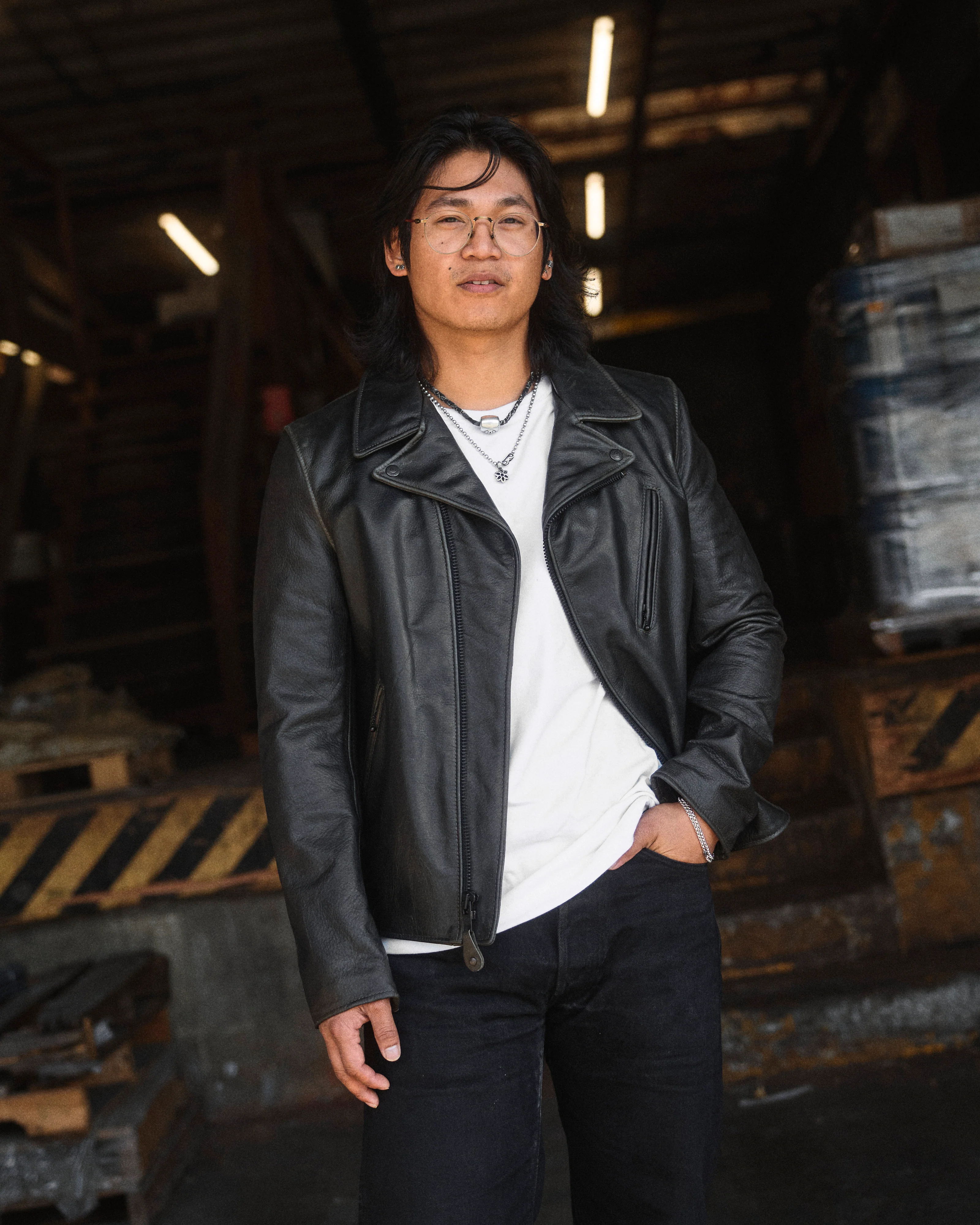 533 Pullup Cowhide Perfecto Jacket in Matte Black - Image 2
