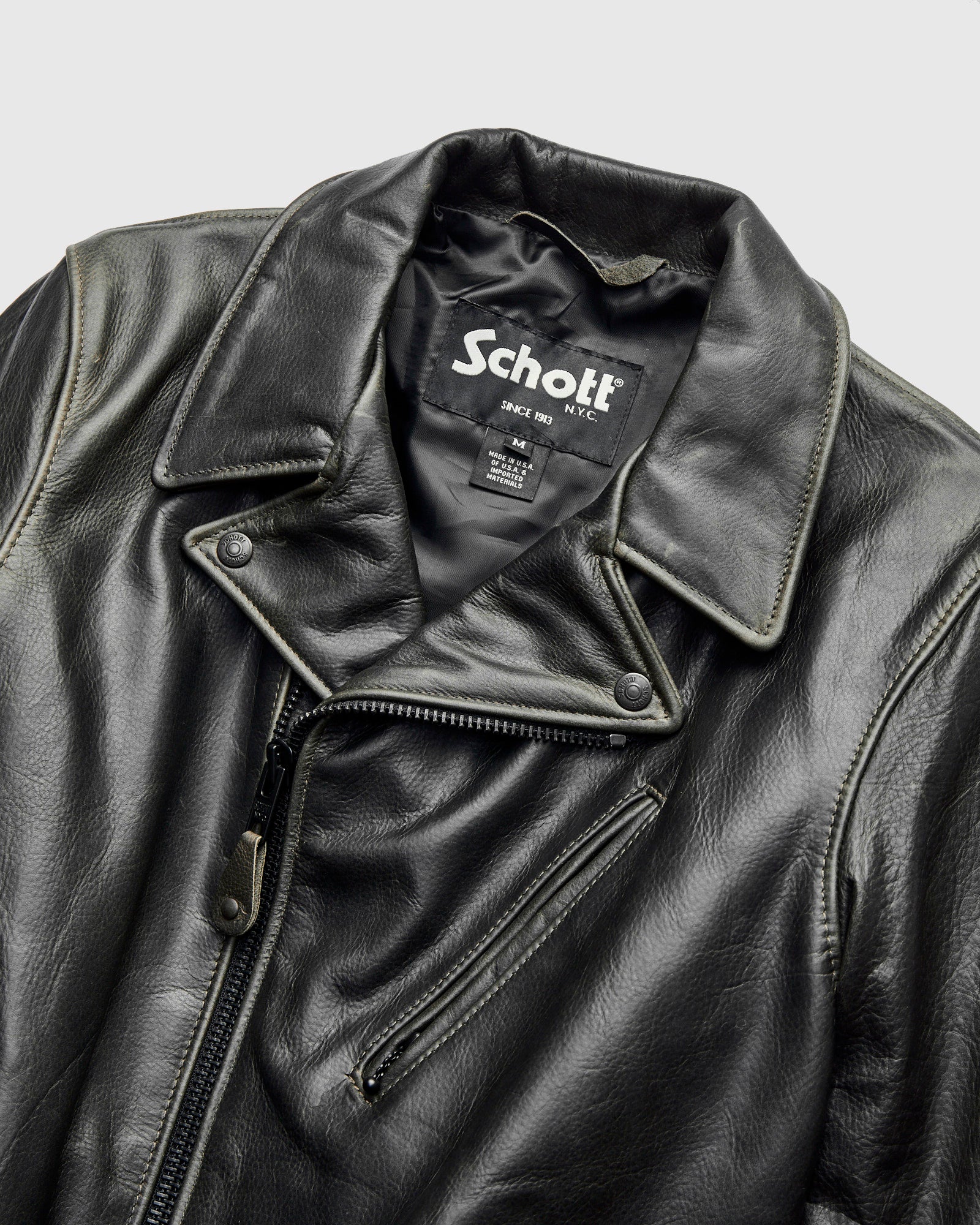 533 Pullup Cowhide Perfecto Jacket in Matte Black - Image 5
