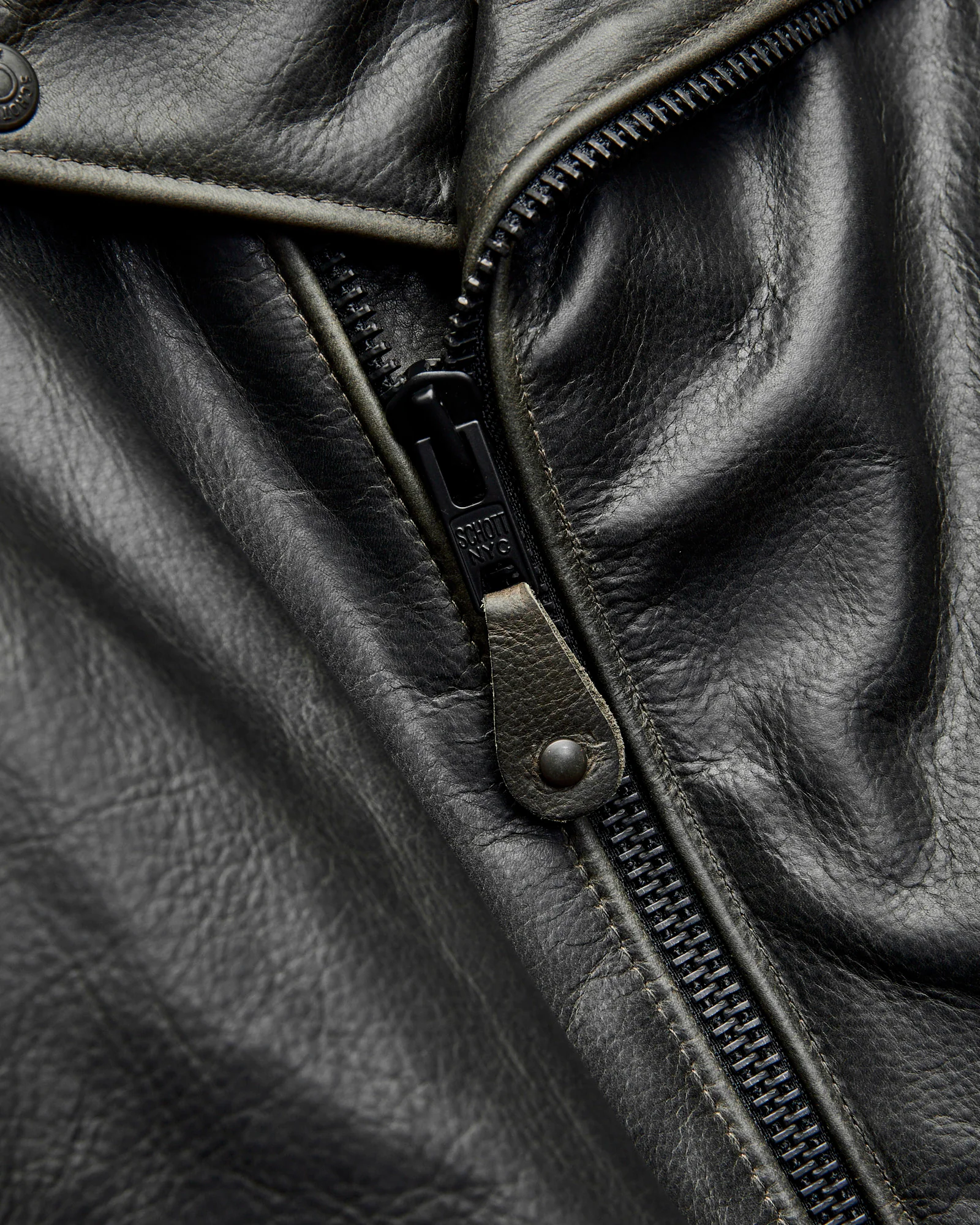 533 Pullup Cowhide Perfecto Jacket in Matte Black - Image 6