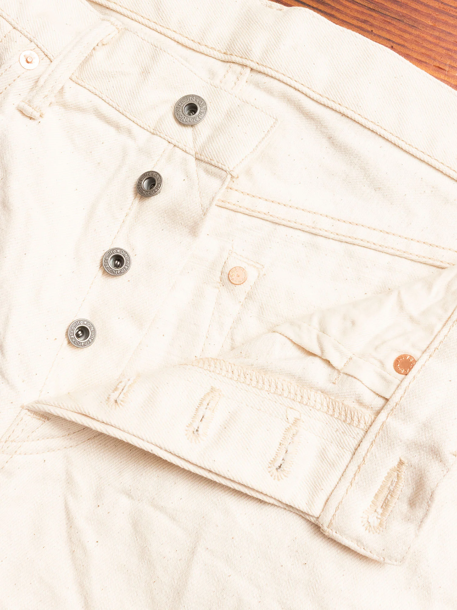 546-OGW "Organic Cotton White" 14oz Selvedge Denim - Slim Straight Fit - Image 6