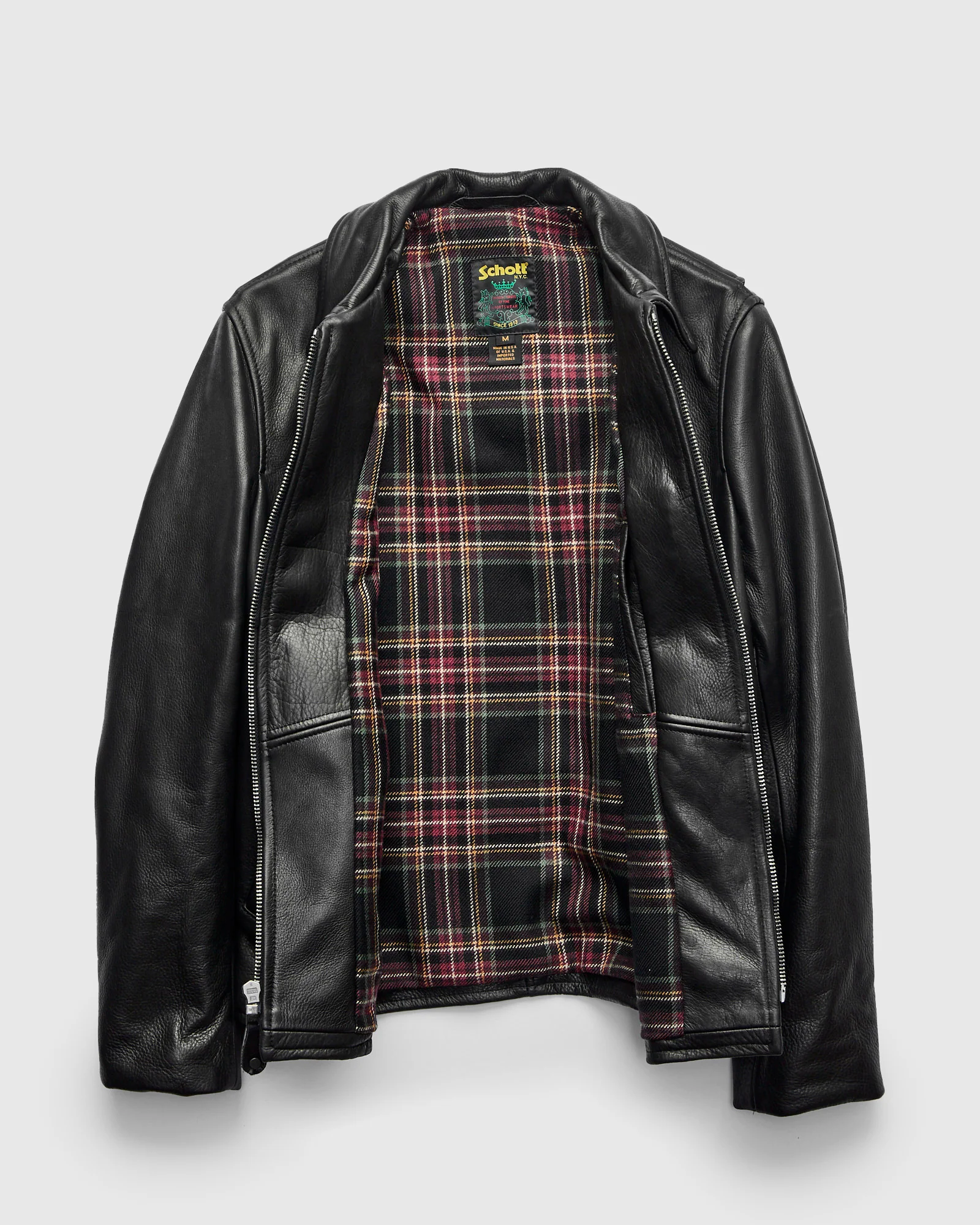 562 Pebbled Cowhide Weekender Jacket in Black - Image 3