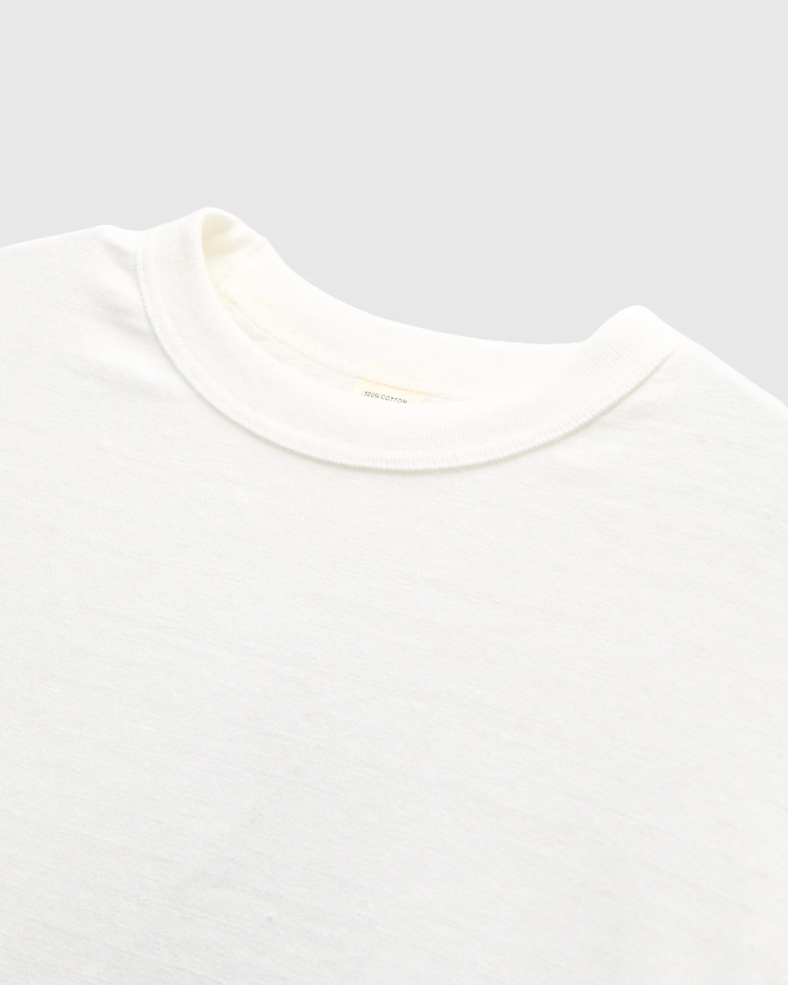 5906 Loopwheel Long Sleeve Tee in Off White - Image 3