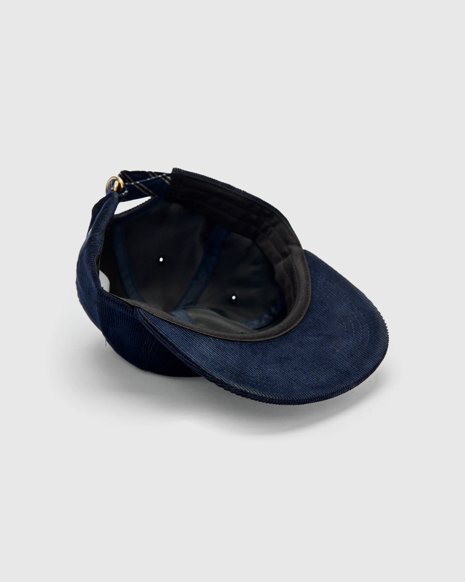 6-Panel Regimental Strap Corduroy Cap in Navy - Image 3