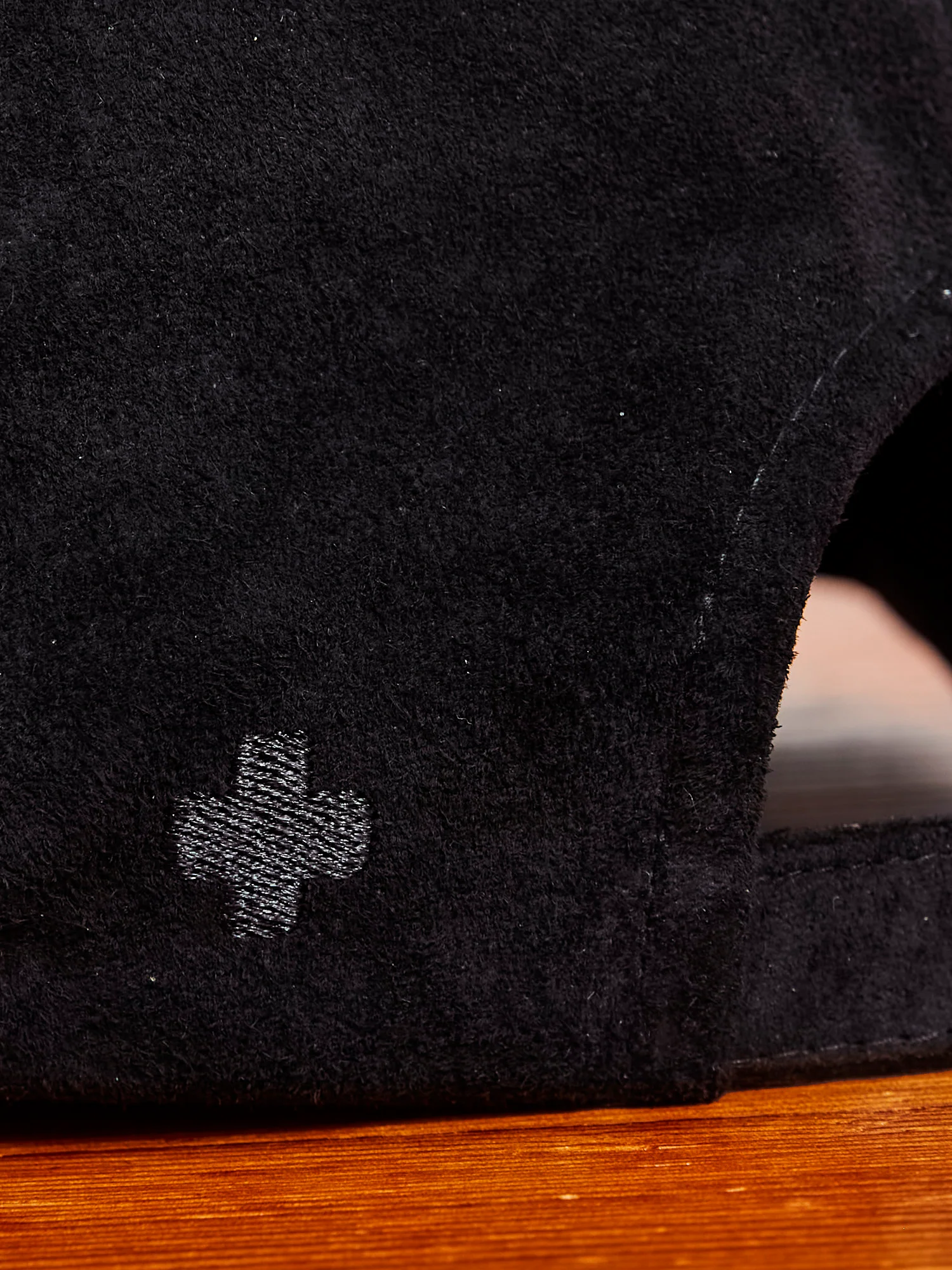 6-Panel Suede Cap in Black - Image 5