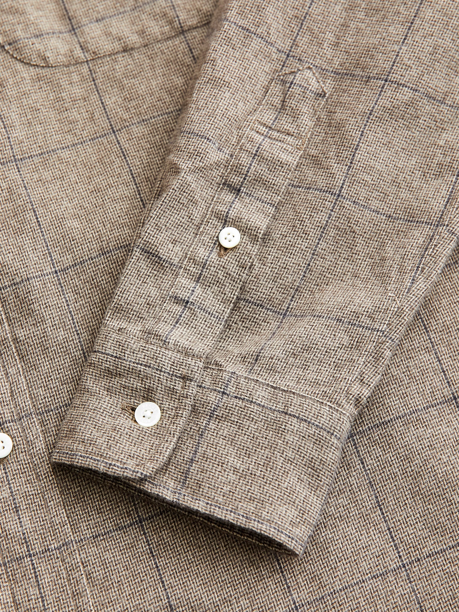 Shaggy Check Button-Down Shirt in Brown - Image 3