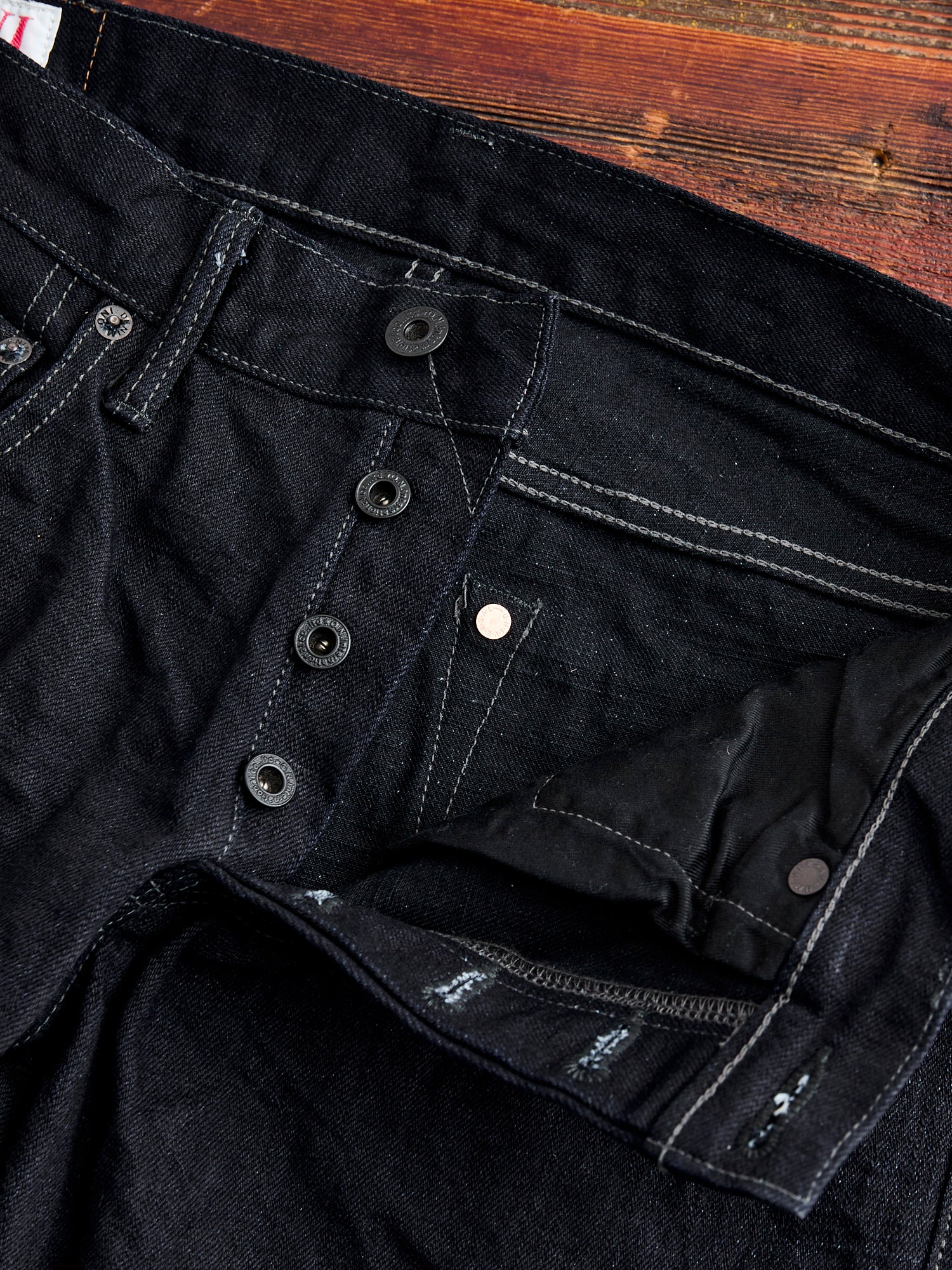 622-14BLK "Indigo Black" 14oz Selvedge Denim - Relaxed Tapered Fit - Image 8