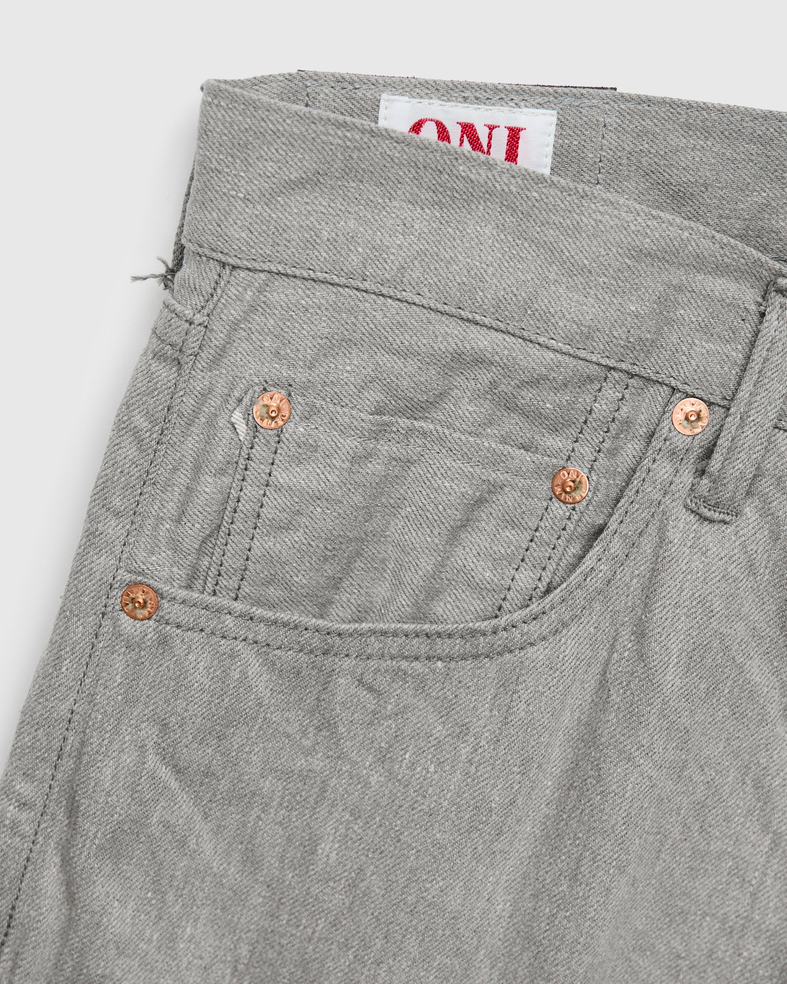 622-Moku "Heather Grey" 11oz Selvedge Denim - Relaxed Tapered Fit - Image 9