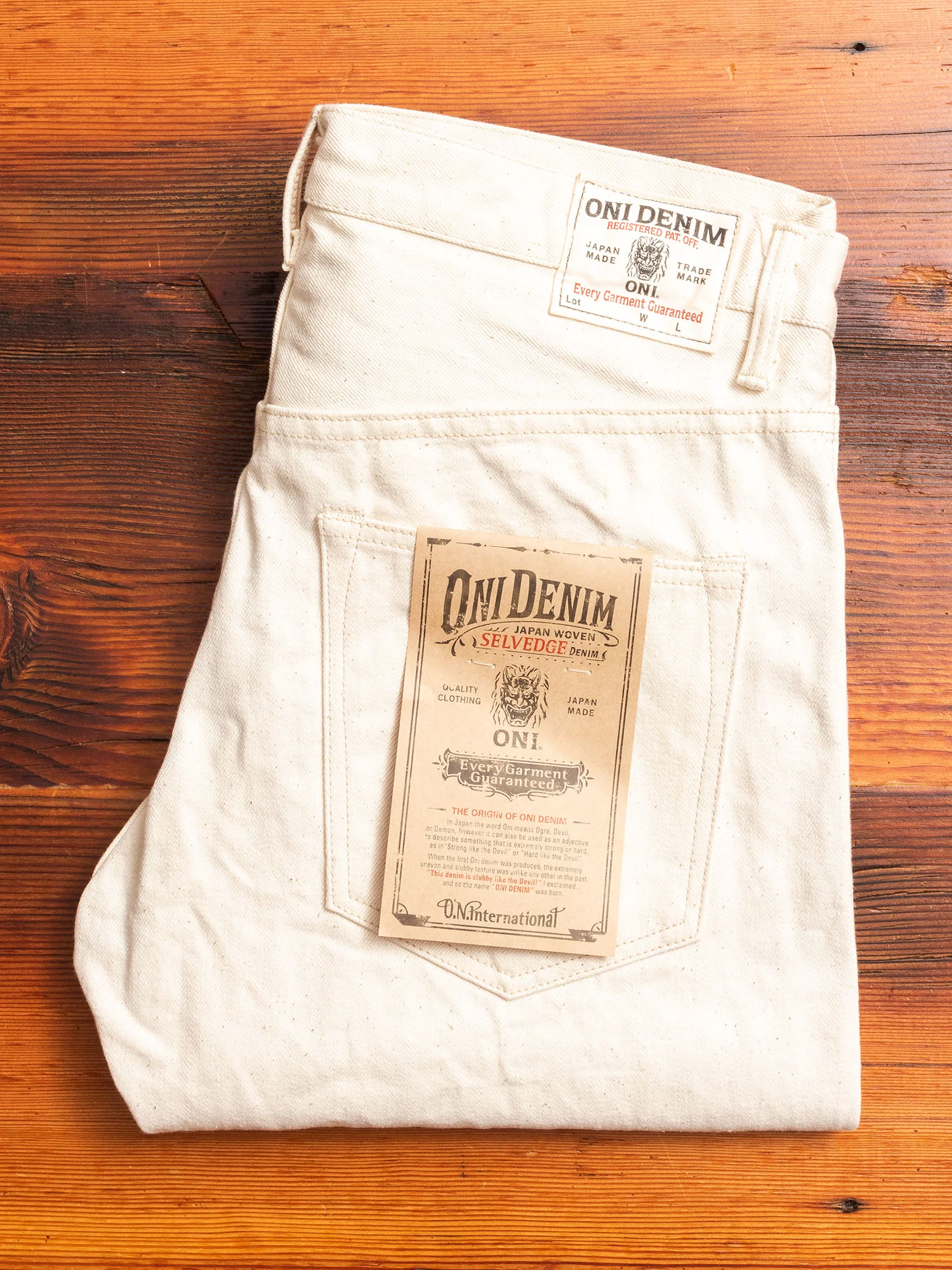 679-OGW "Organic Cotton White" 14oz Selvedge Denim - Strong Tapered Fit - Image 2