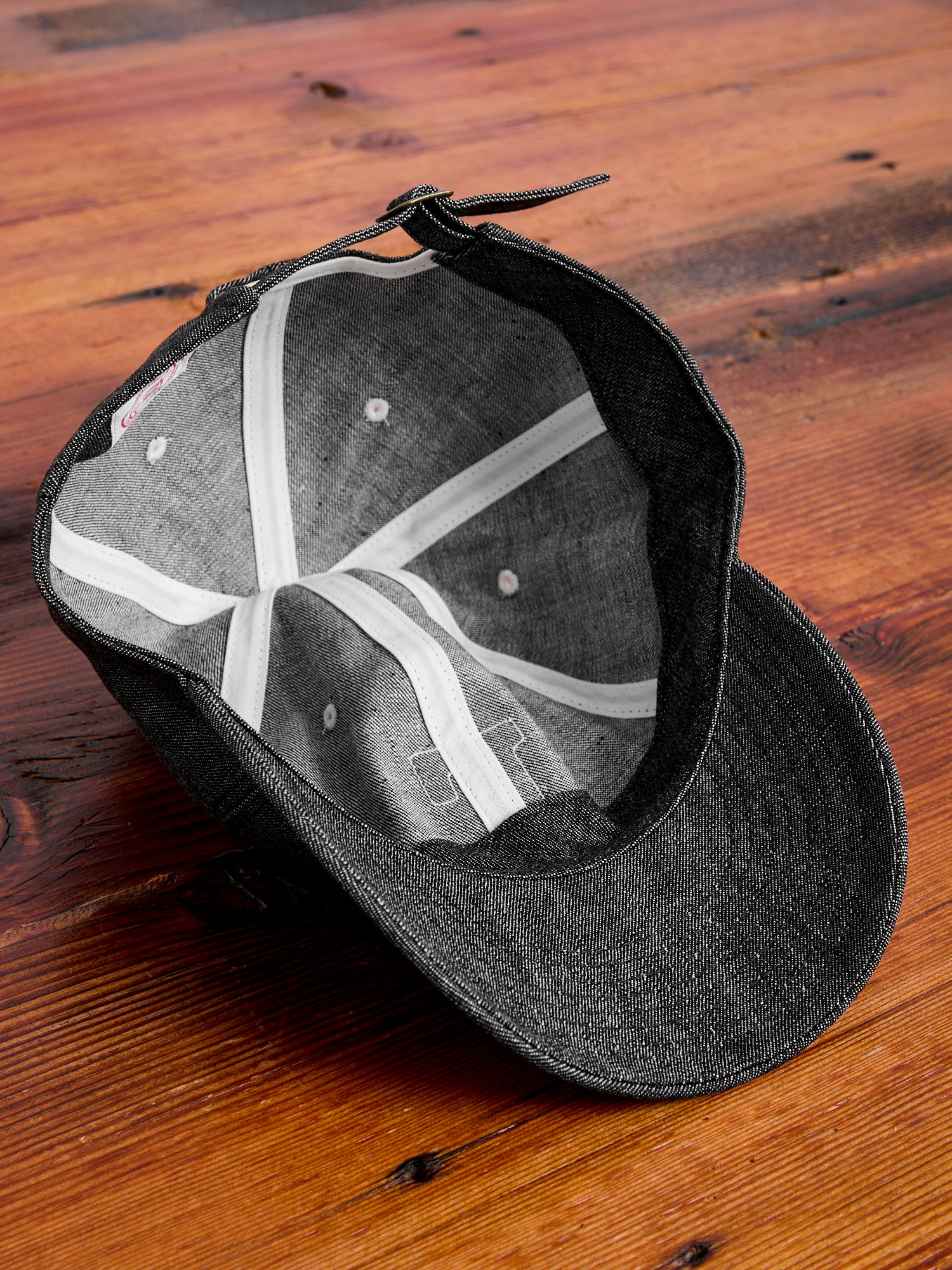Patch Denim Baseball Cap in Black - Image 7