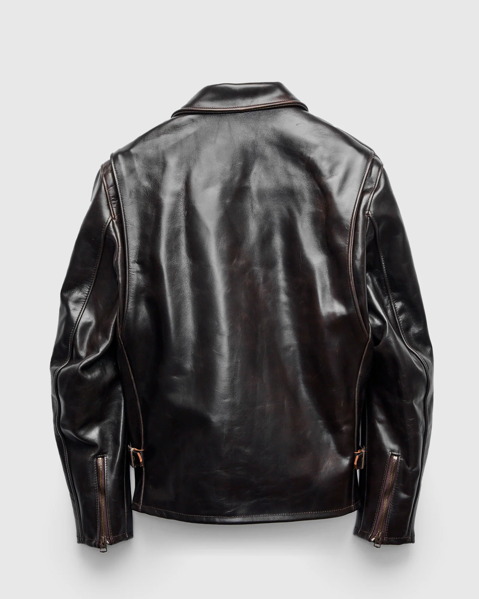 688 Heavy Cowhide Racer Jacket in Brown - Image 2