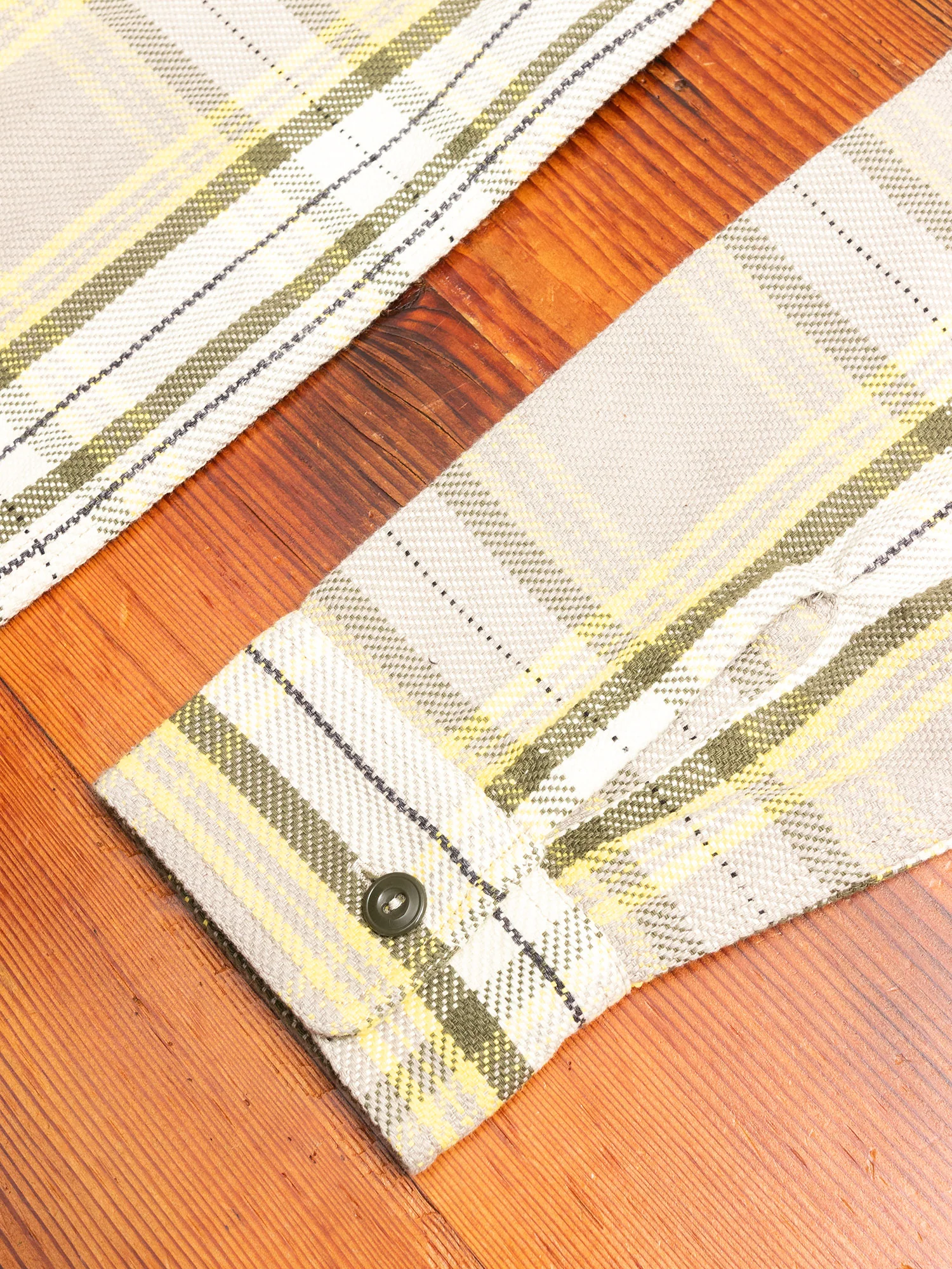 720WS Heavy Flannel Shirt in Beige - Image 5