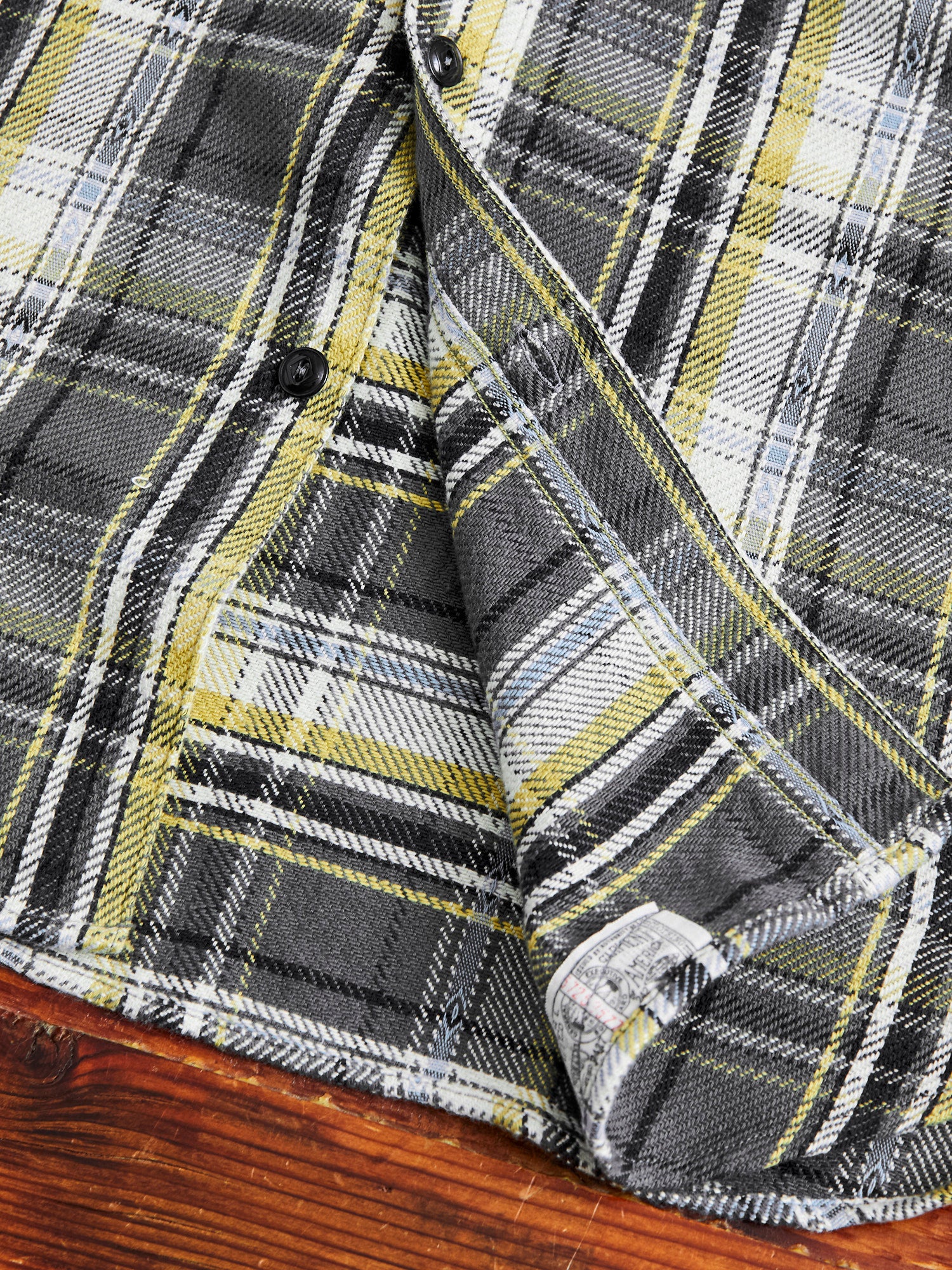 750WS Heavy Flannel Shirt in Grey - Image 9