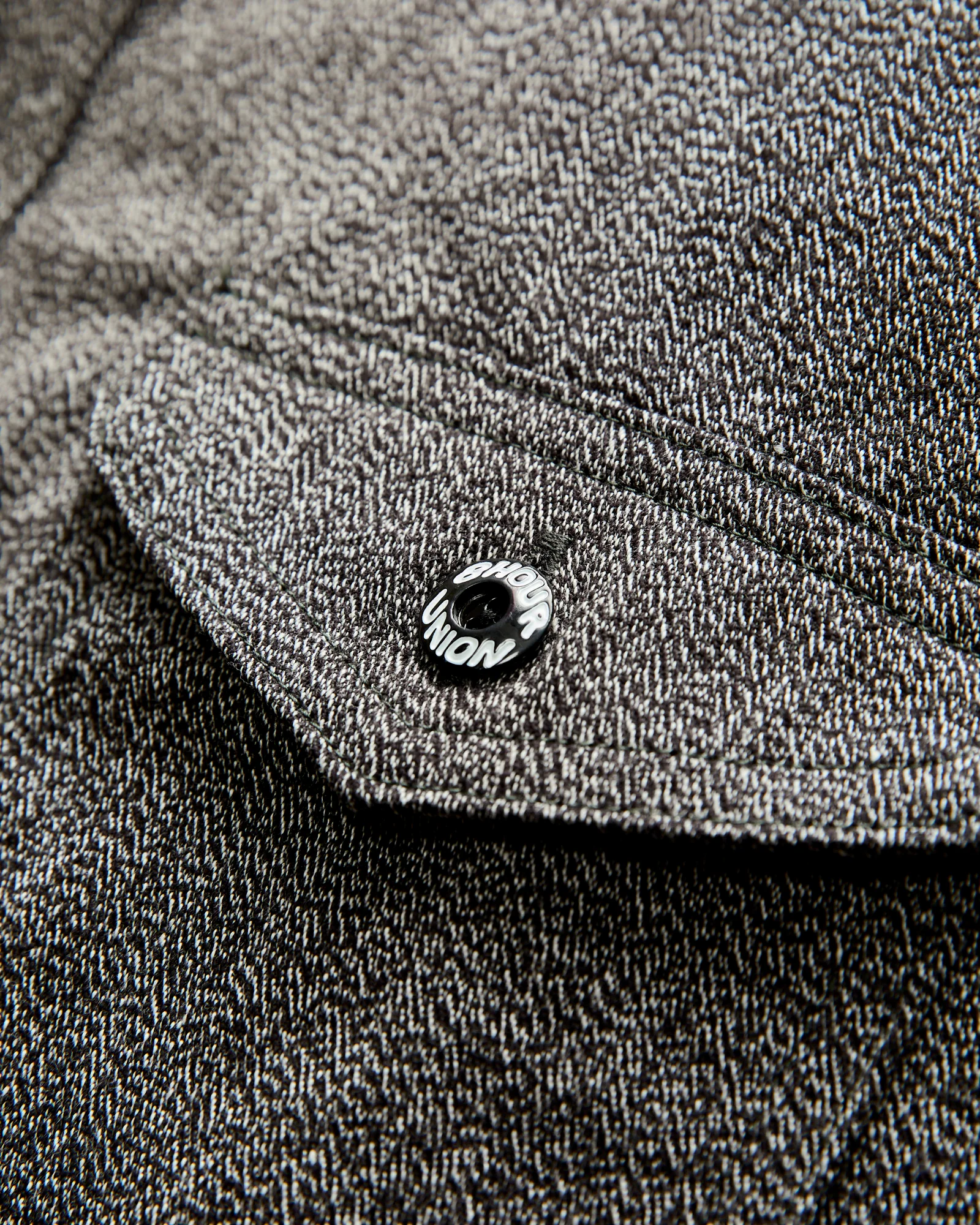 8HU Mock-Twist Chambray Work Shirt in Black - Image 6