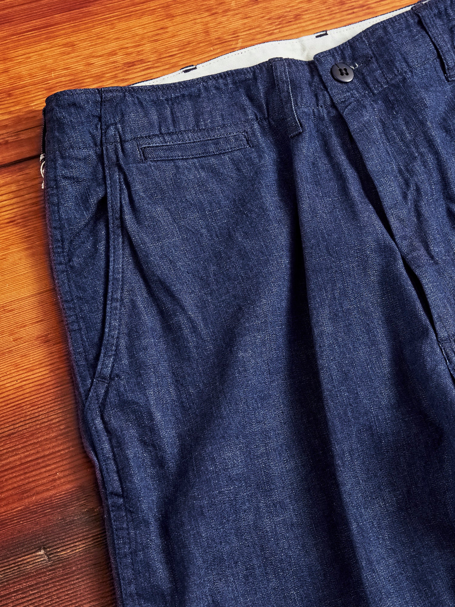 8oz Denim Military Trousers in Indigo - Image 4