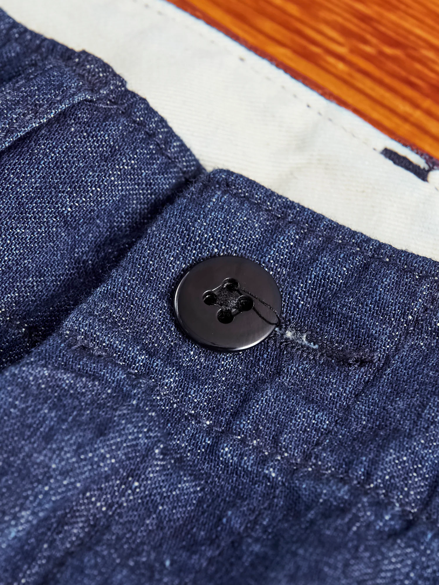 8oz Denim Military Trousers in Indigo - Image 6