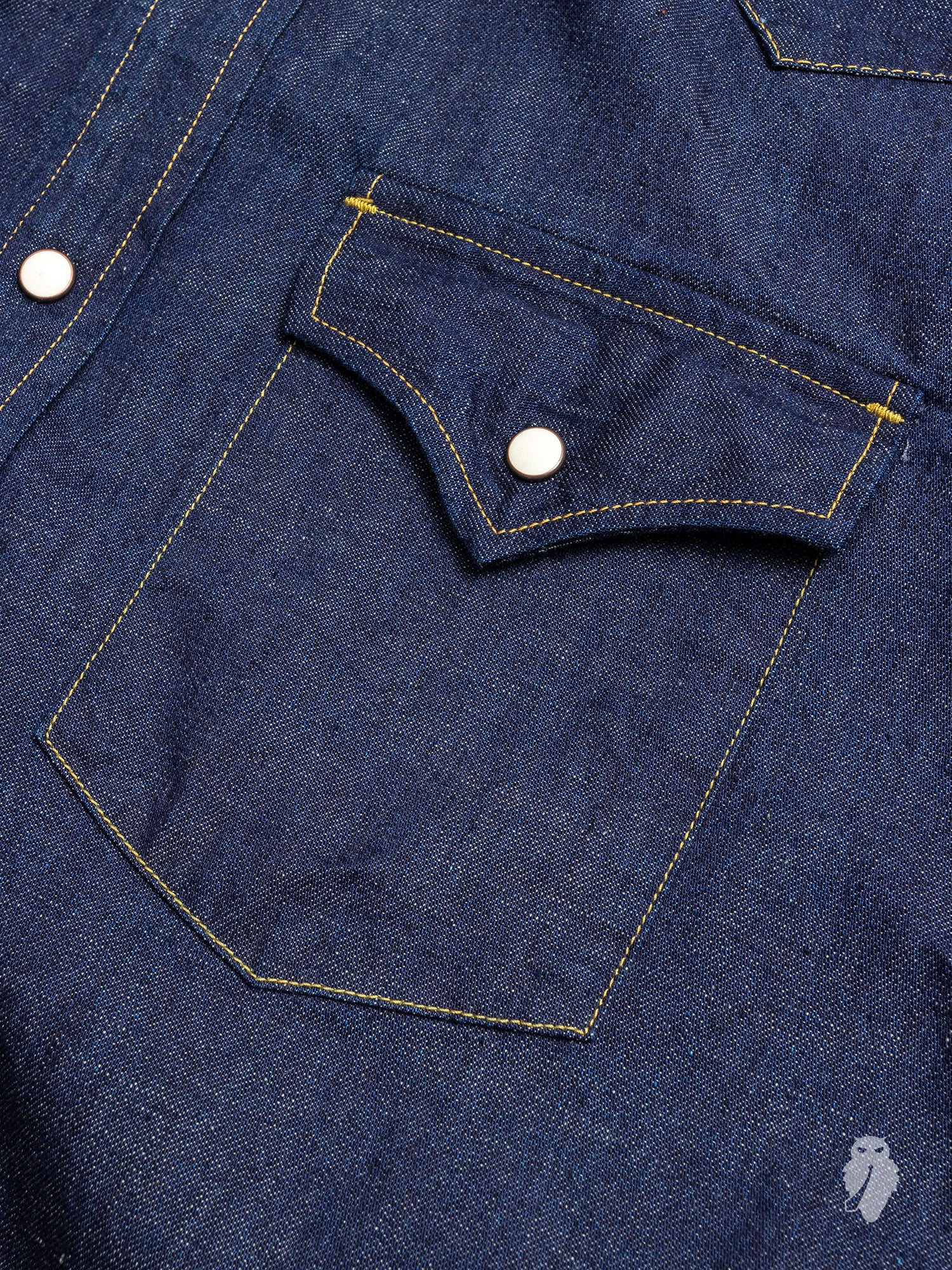 8oz Denim Western Shirt in Indigo - Image 4