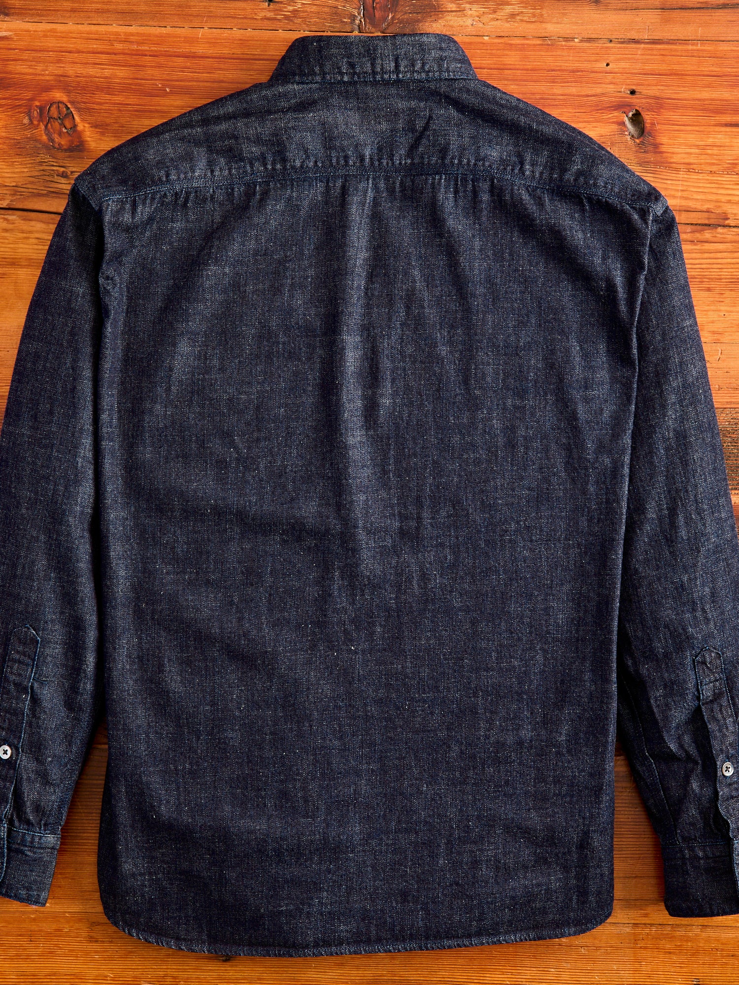 8oz Selvedge Denim Work Shirt in Indigo - Image 3