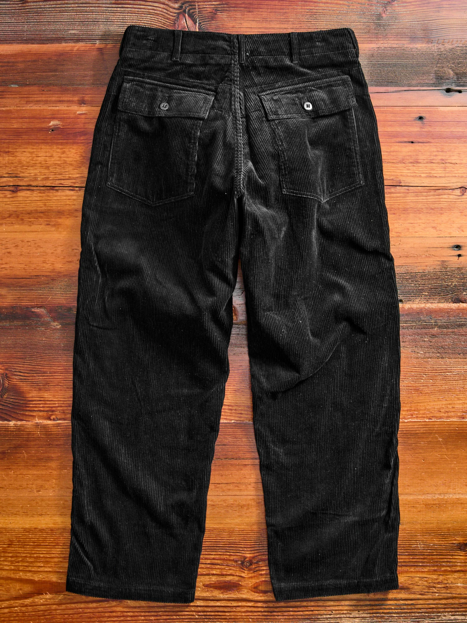 8W Cotton Corduroy Fatigue Pants in Black - Image 11