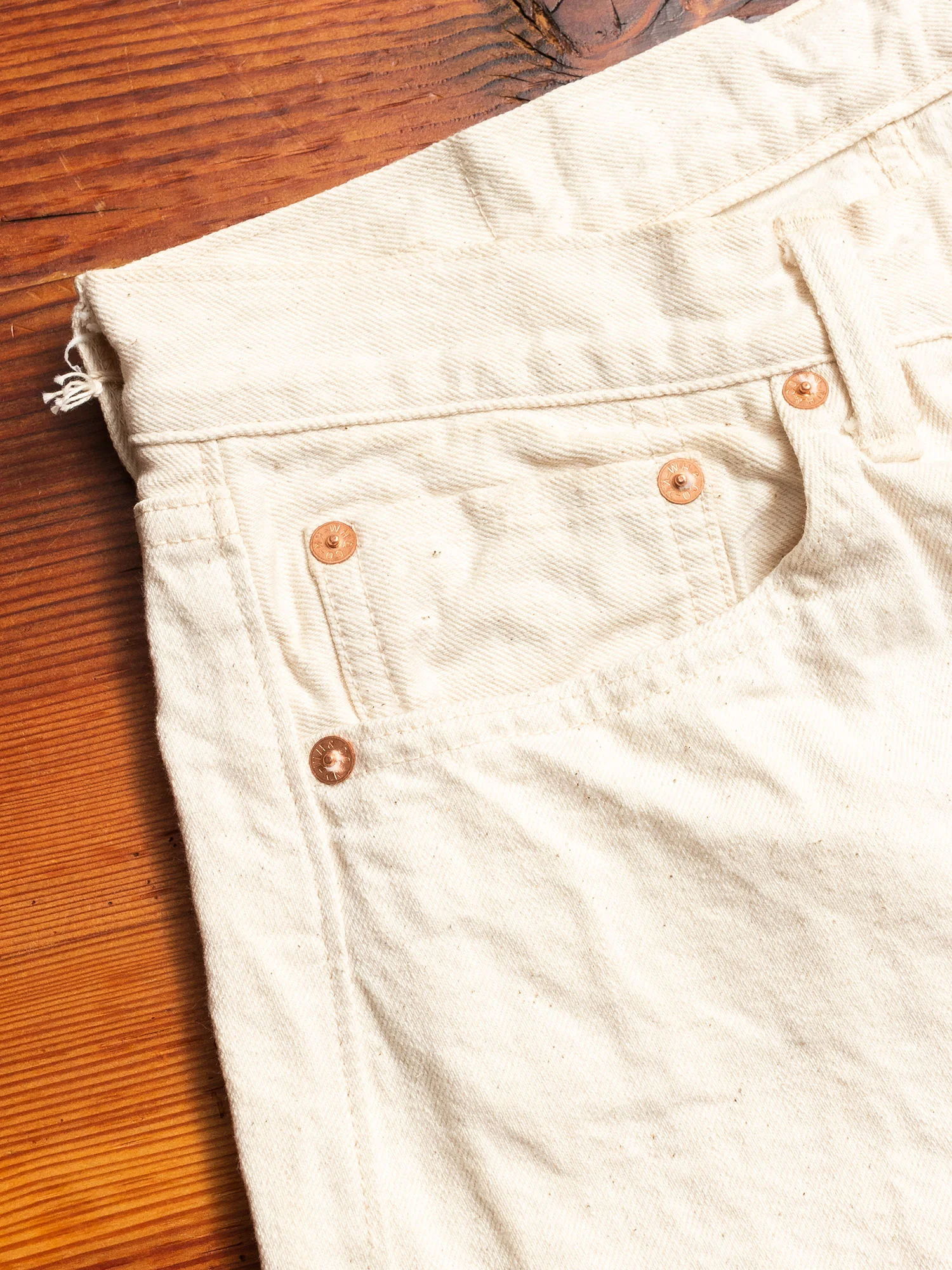 900XX 12oz Ecru Selvedge Denim - Slim Tapered Fit - Image 5