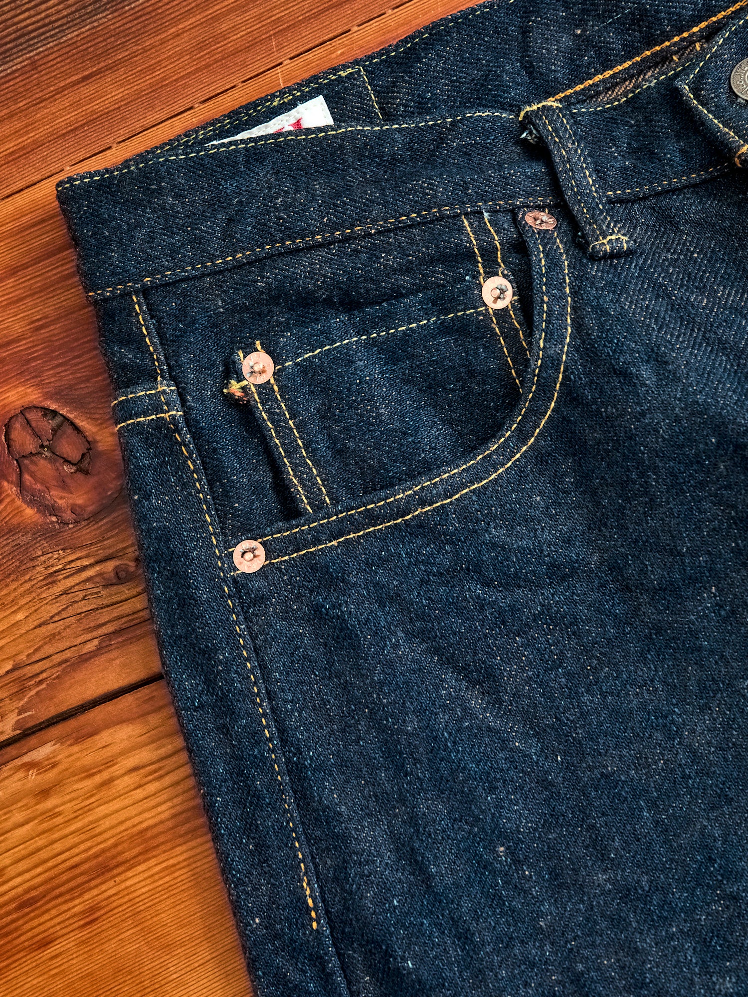 902ZR-KAKBR "Secret Kabukimimi" 20oz Selvedge Denim - High Tapered Fit - Image 6