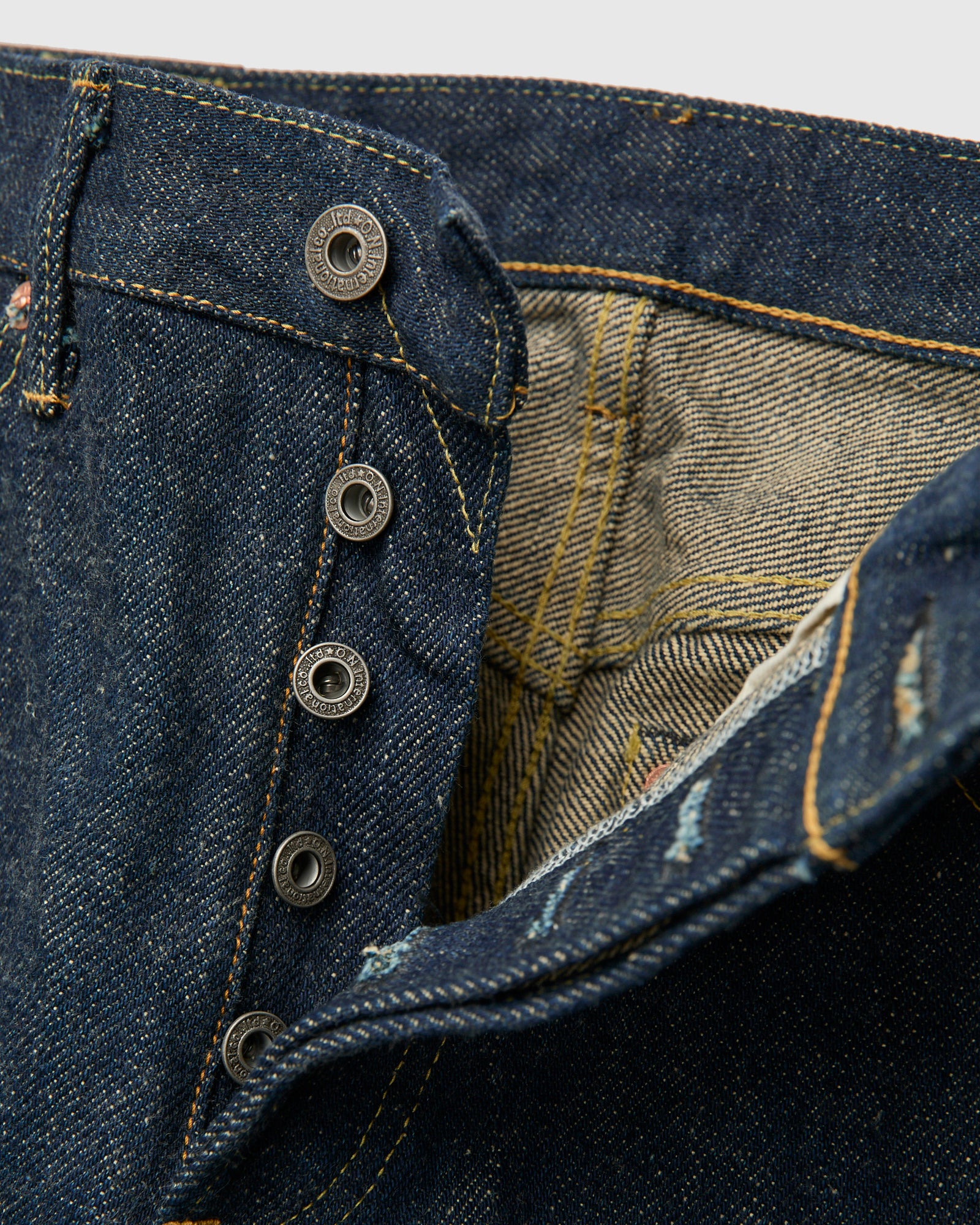 902ZR "Secret Denim – Beige Kabuki" 20oz Selvedge Denim - High Tapered Fit - Image 10