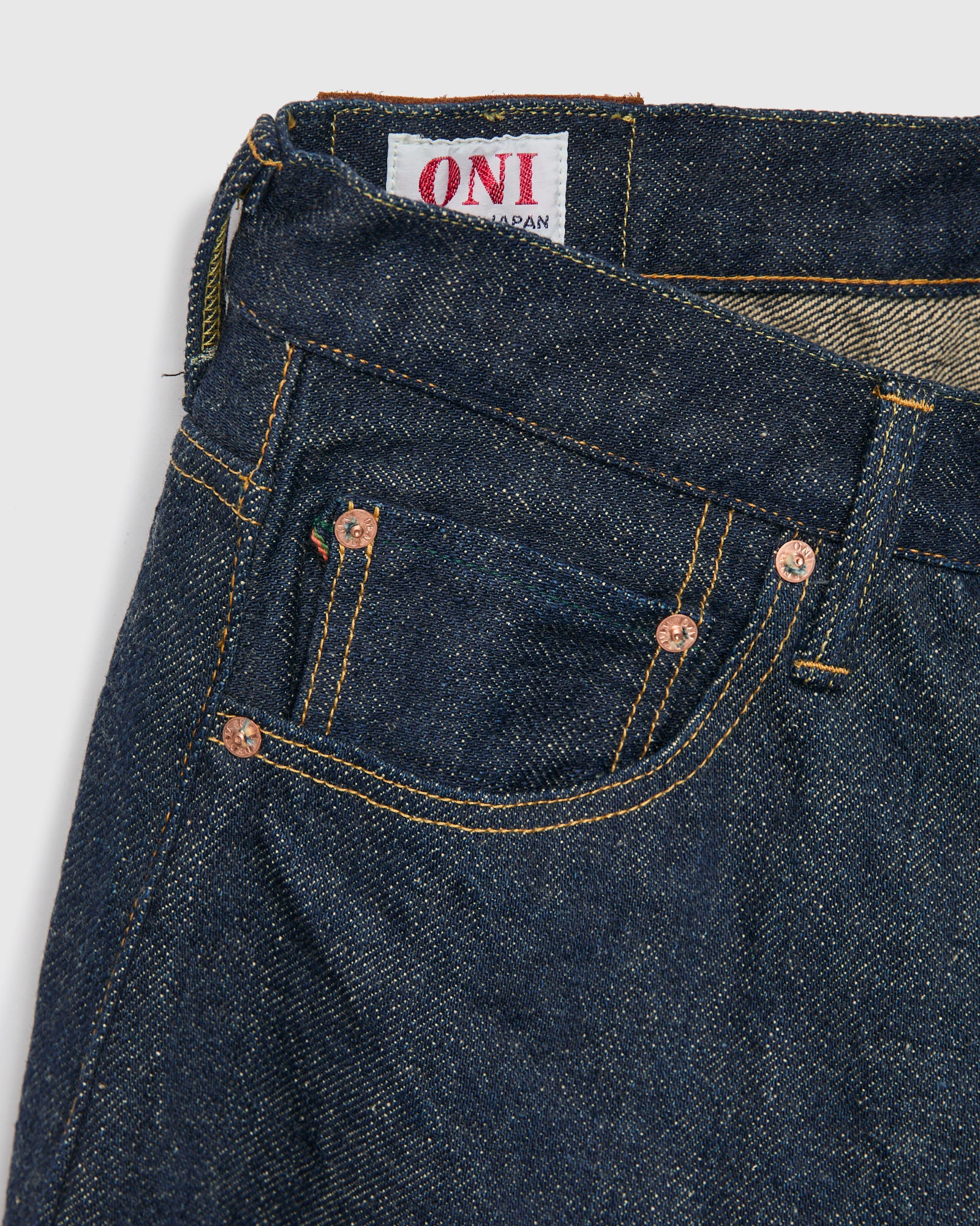 902ZR "Secret Denim – Beige Kabuki" 20oz Selvedge Denim - High Tapered Fit - Image 8