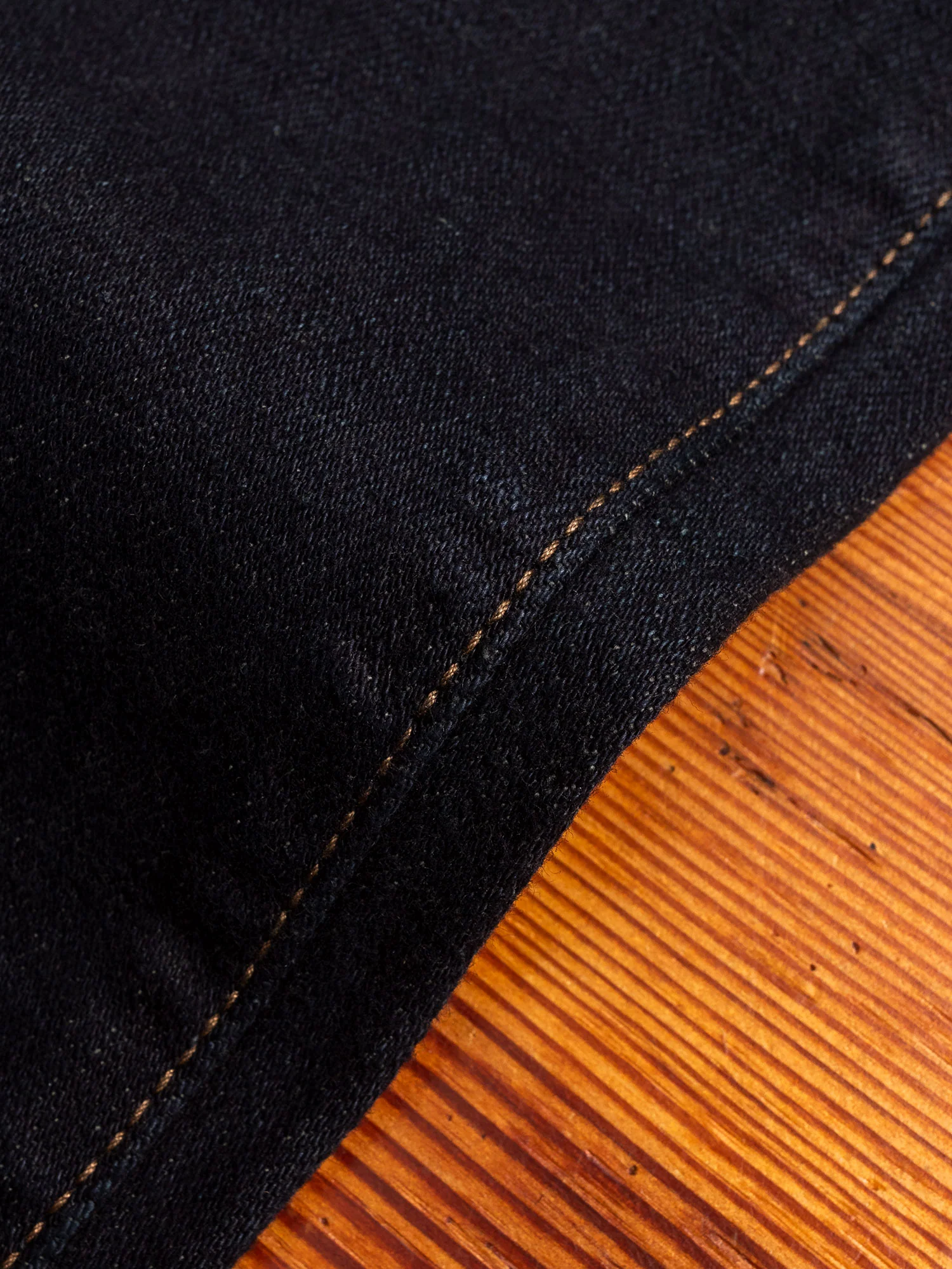 922S-DGY "Charcoal Overdye" 15oz Stretch Selvedge Denim - High Tapered Fit - Image 8