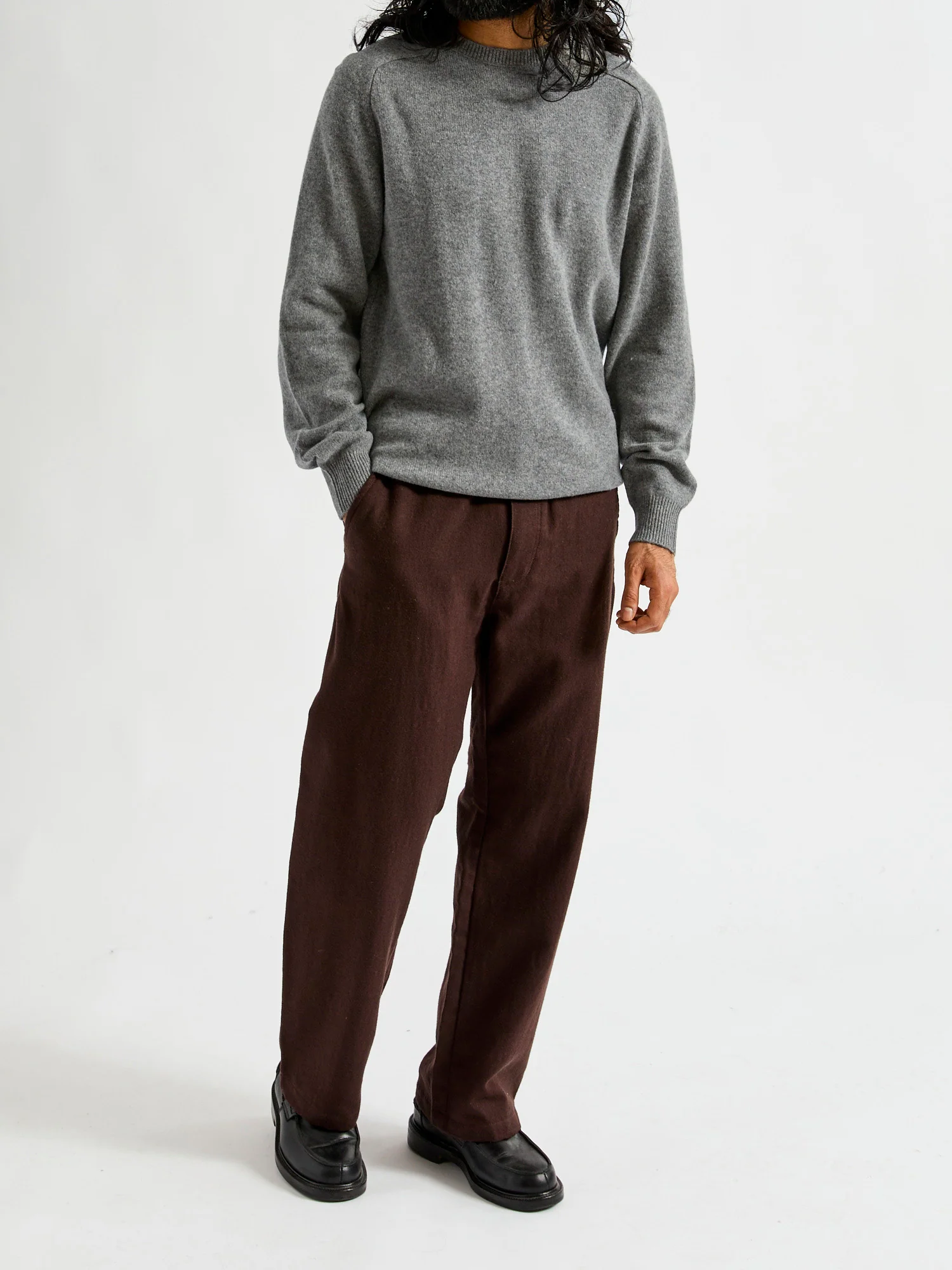 9G Crewneck Knit Sweater in Grey - Image 8