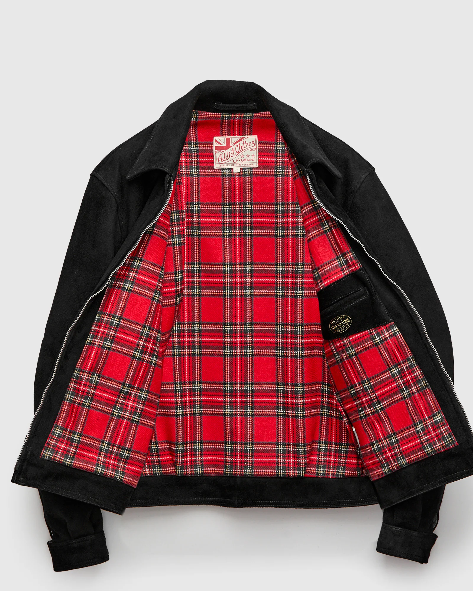 AD-00 Deer Suede Husky Jacket in Black - Image 3