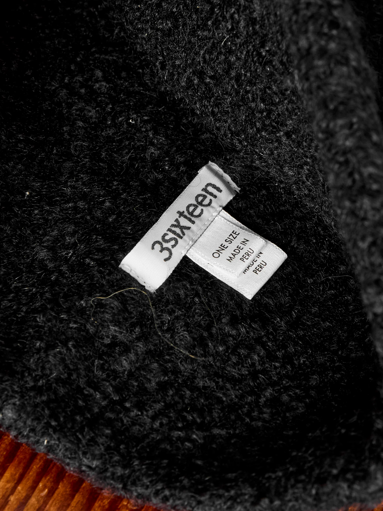 Alpaca Watch Cap in Black Boucle - Image 4