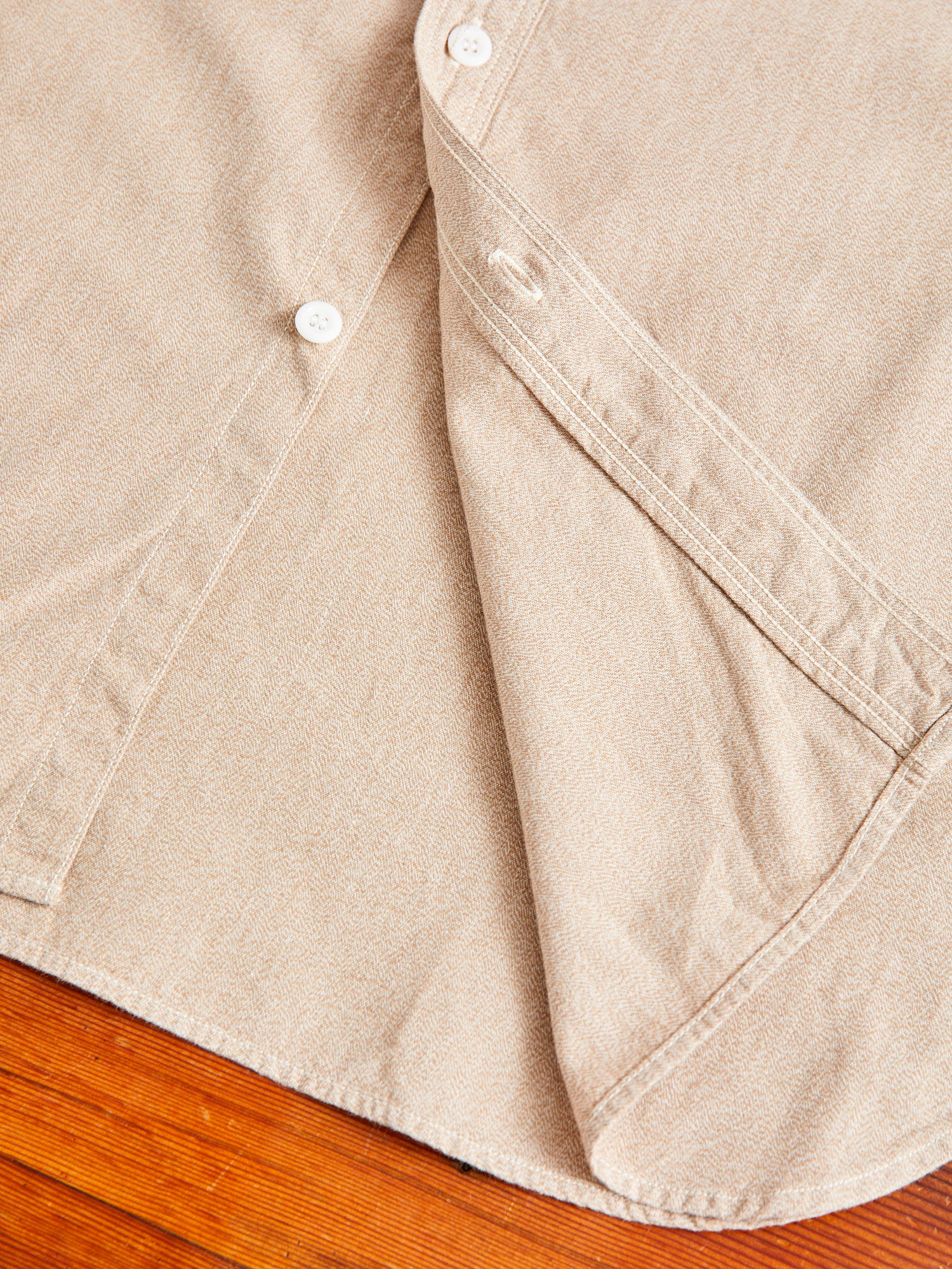 Archaic Chambray Work Shirt in Covert Beige - Image 7