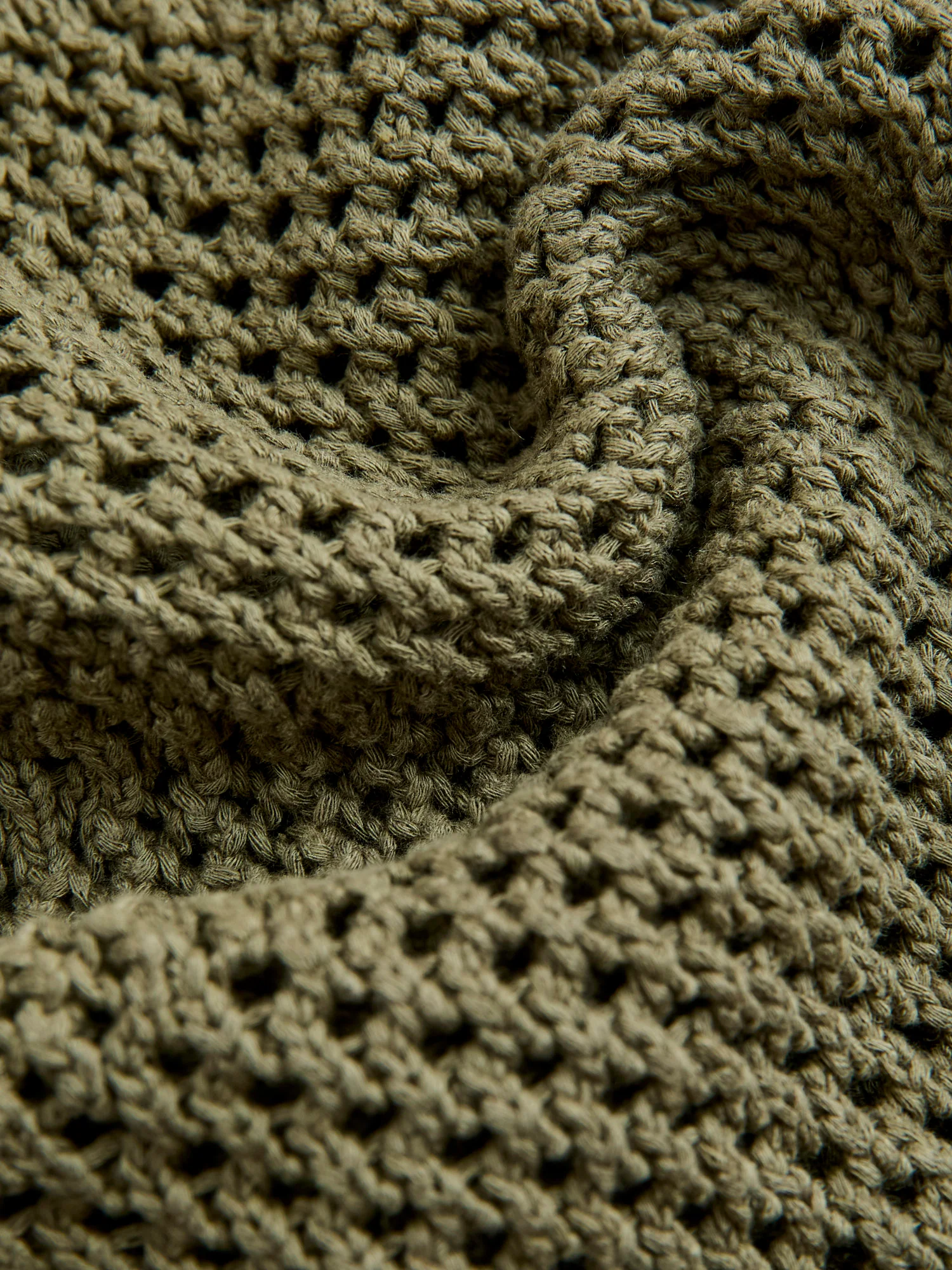 Argyle Mesh Cardigan in Olive - Image 8