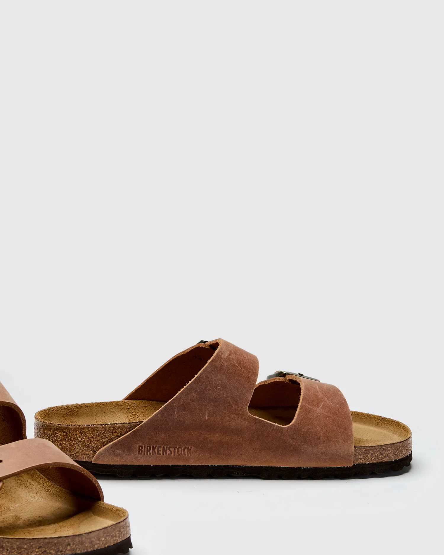 Arizona Sandal in Cognac Oiled Leather - Image 4