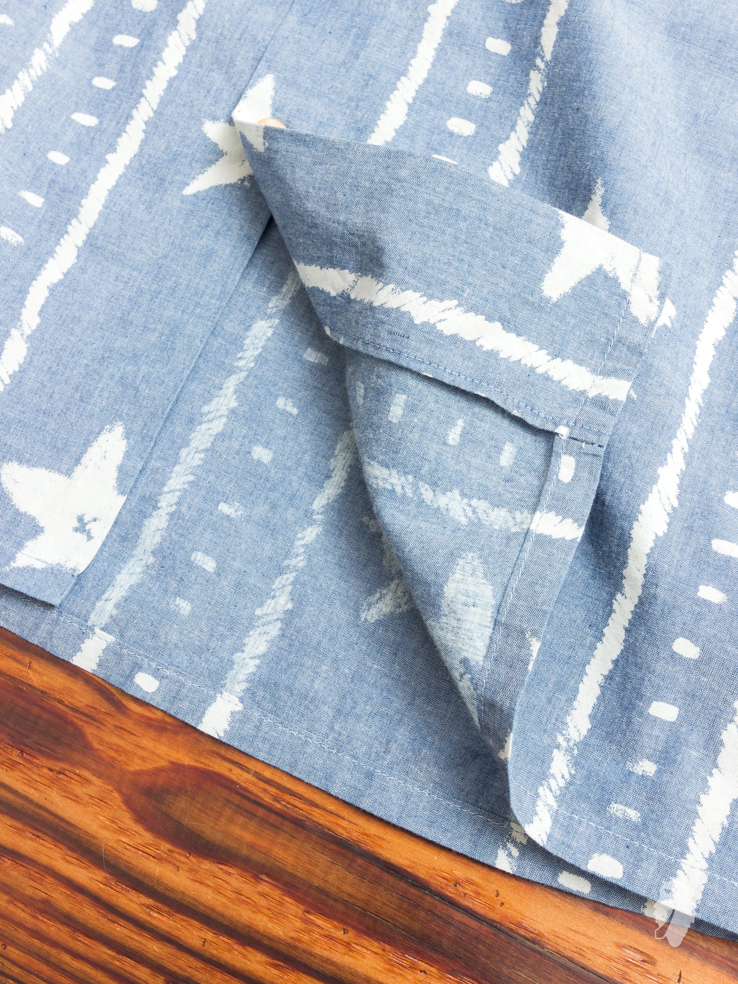 "Artisan Stars" Kaona Shirt in Indigo - Image 6