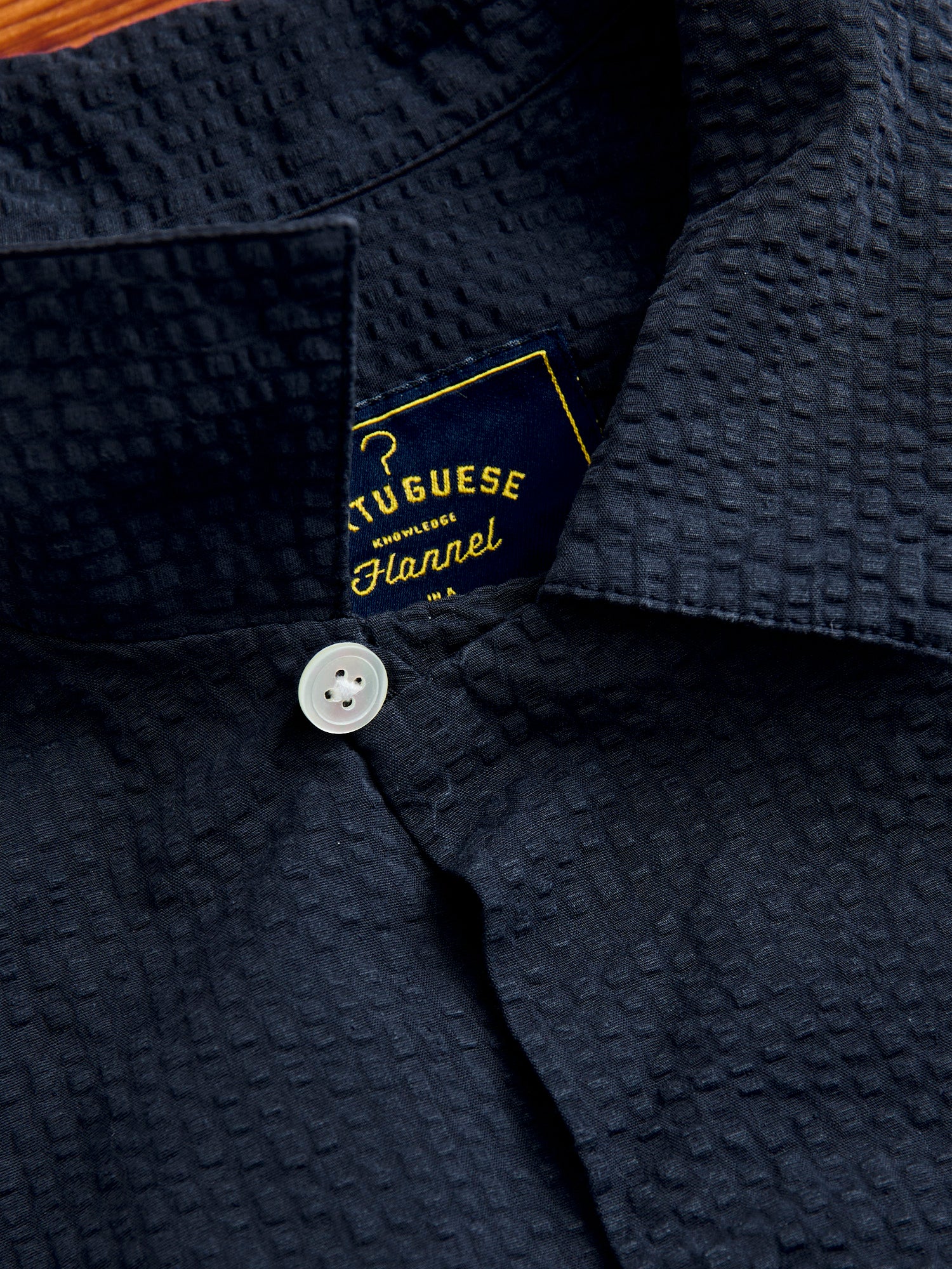Atlantico Camp Collar Button-Up Shirt in Navy - Image 9